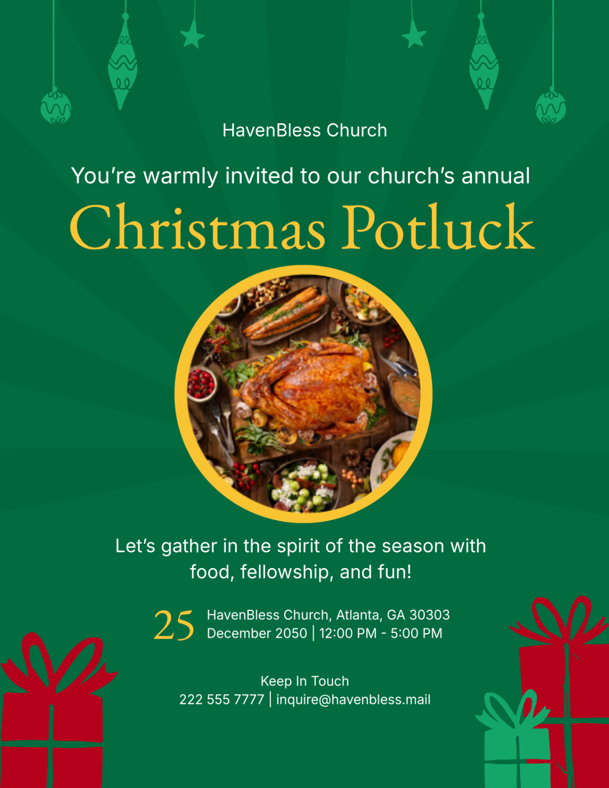 Christmas Potluck Flyer Christmas Potluck Flyer