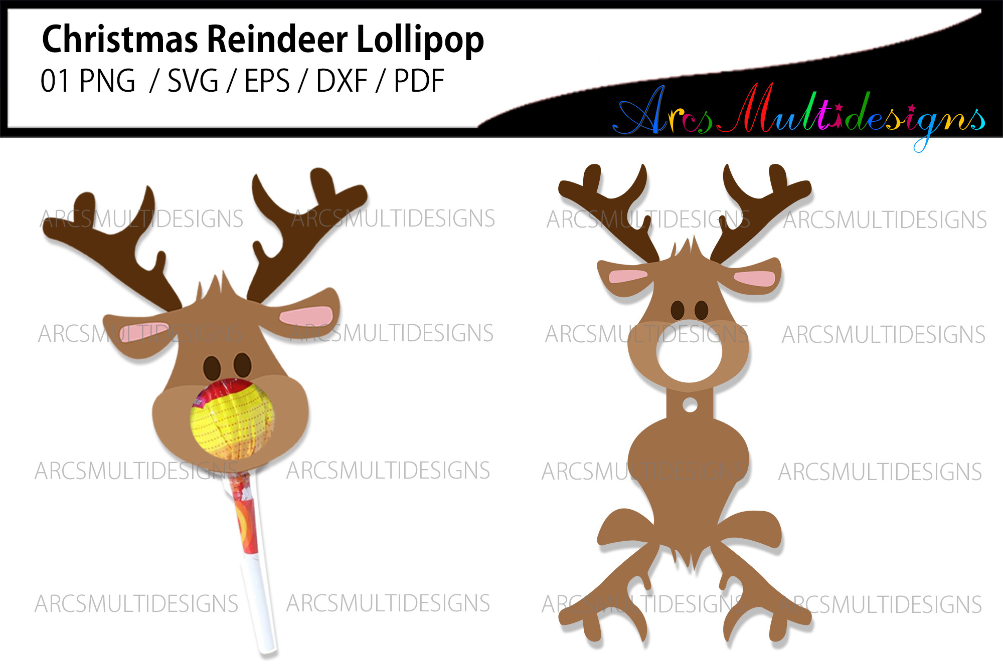 Christmas Reindeer Lollipop Holder