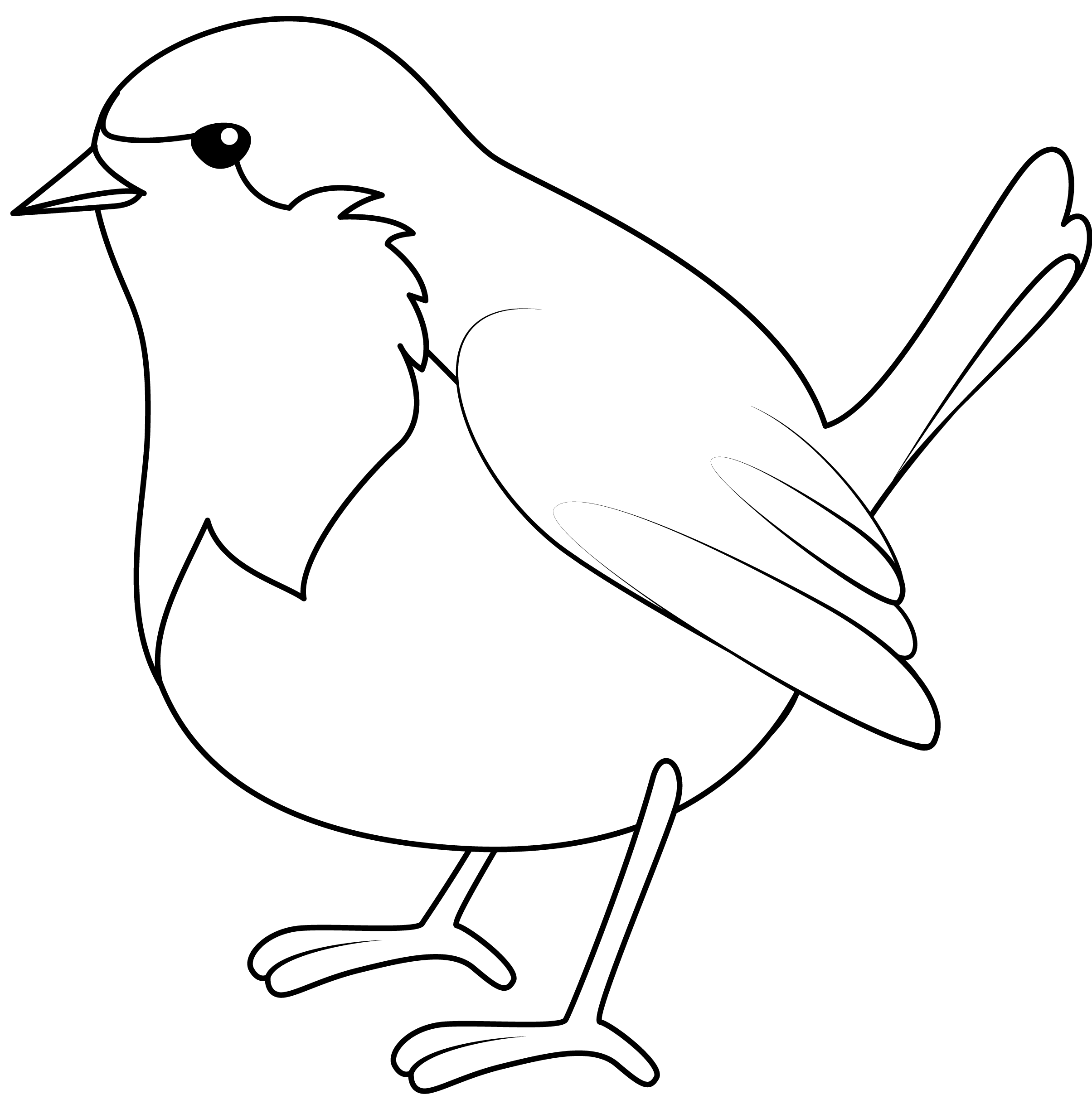 Christmas Robin Printable Template