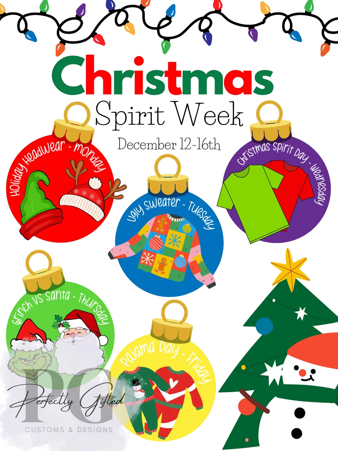 christmas spirit week template free christmas spirit week template free