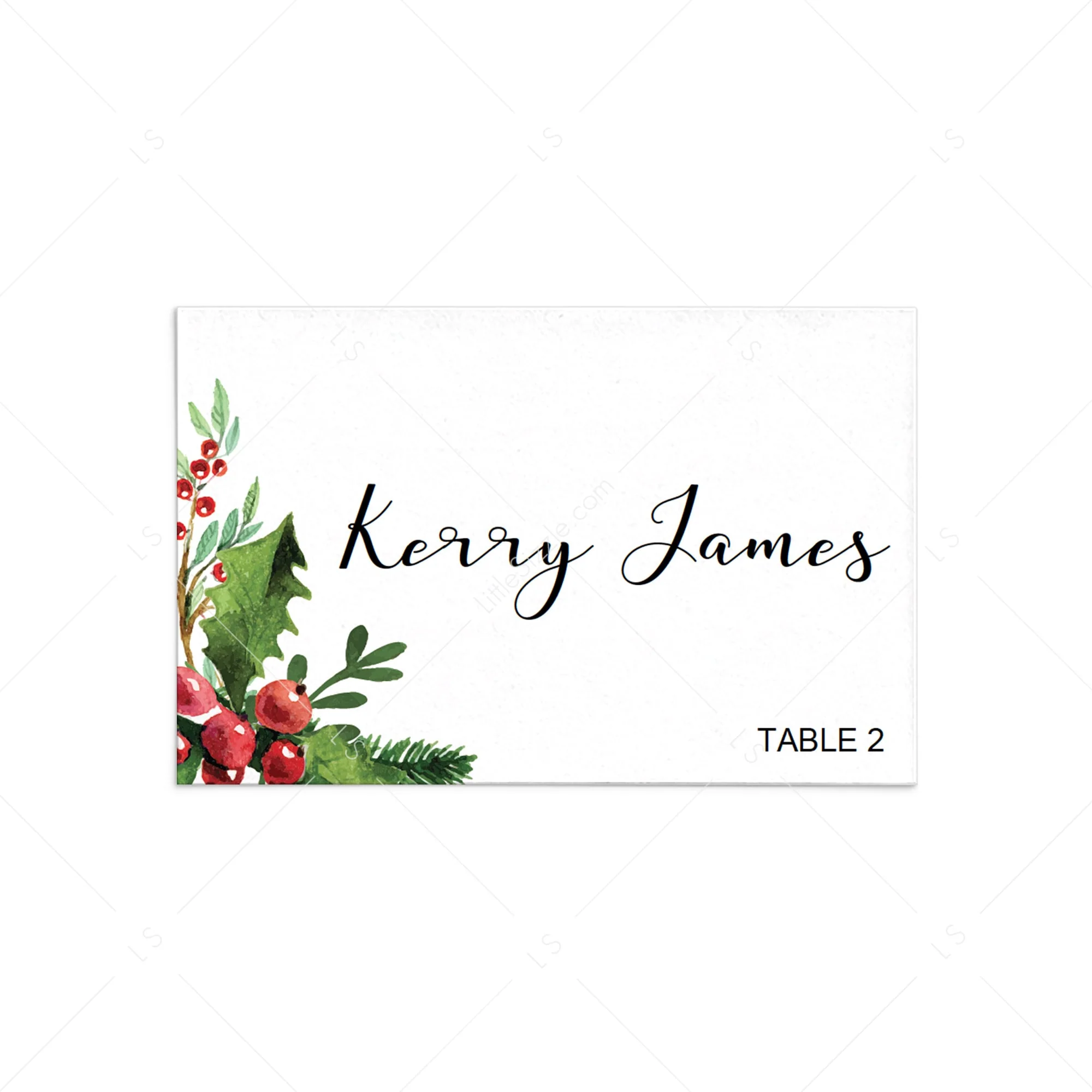 christmas name place cards template free
