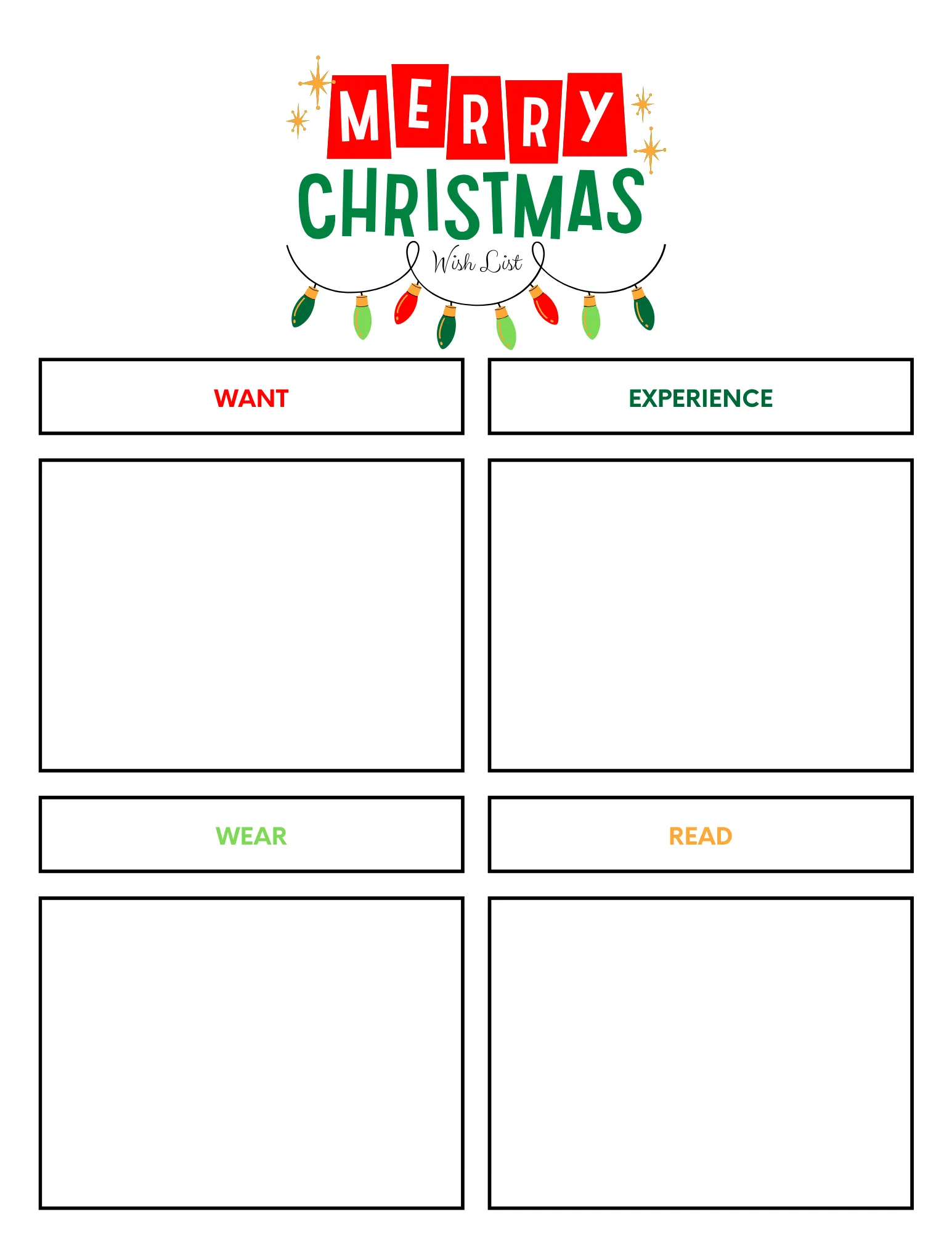 printable christmas wish list templates printable christmas wish list templates