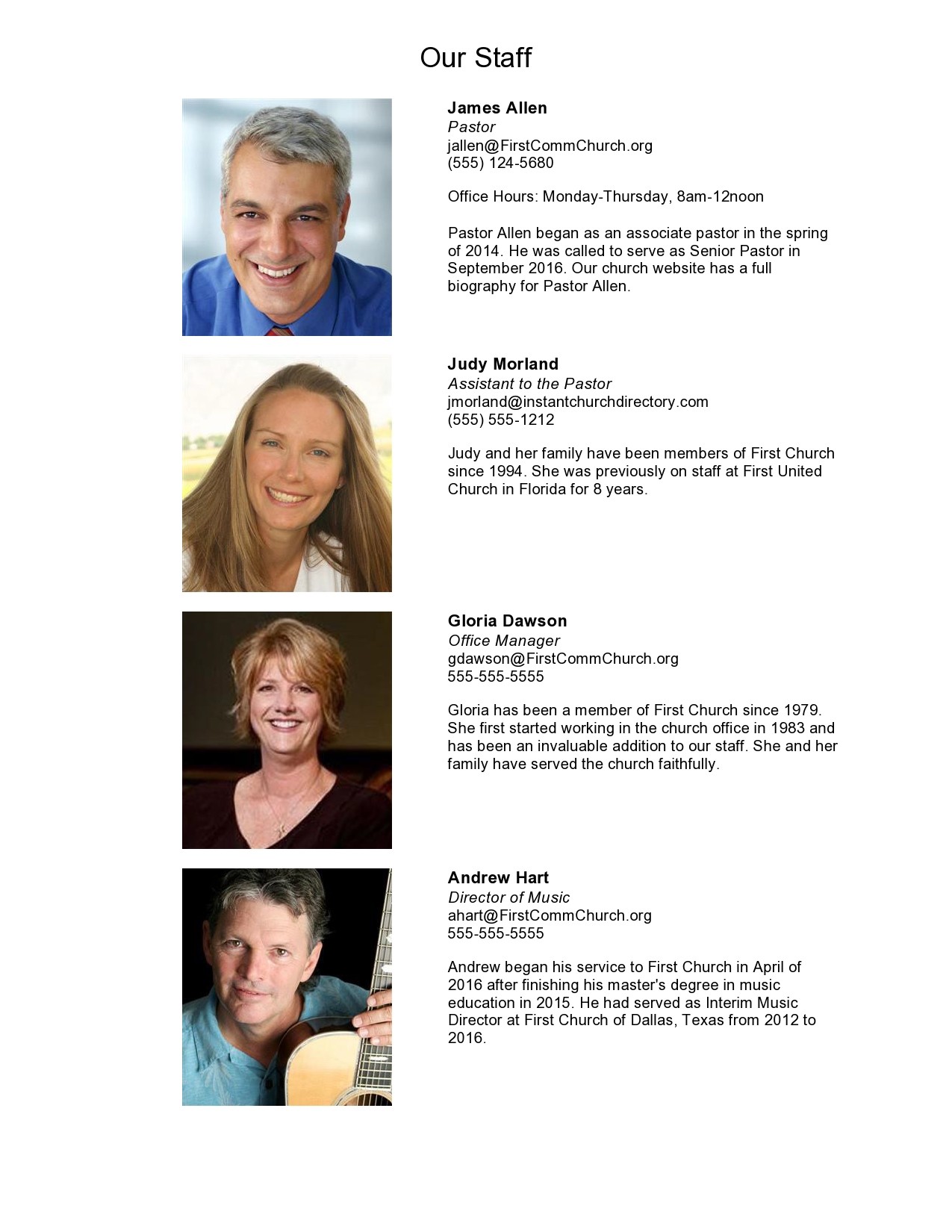 Church Directory Church Directory