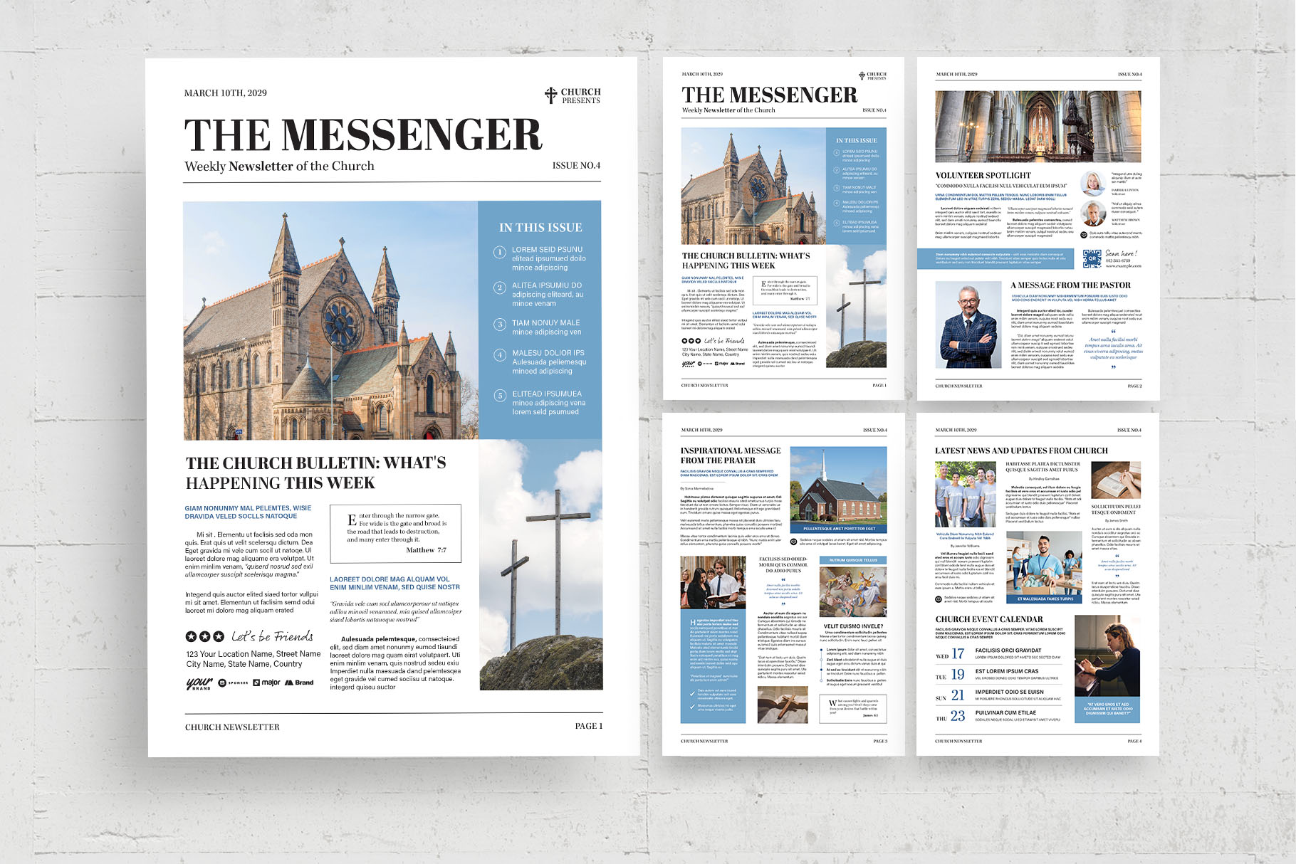 Church Newsletter Template 5 Church Newsletter Template 5
