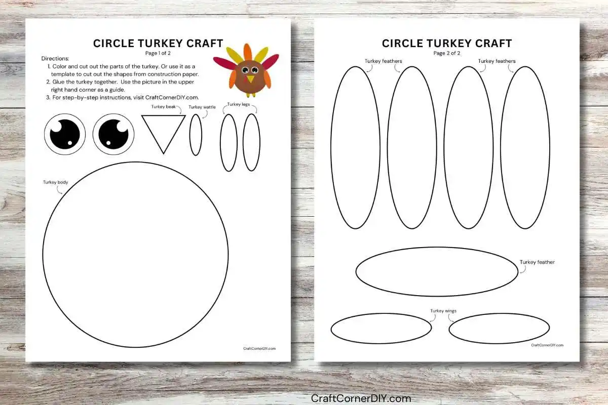 Circle Shape Turkey Craft Circle Shape Turkey Craft