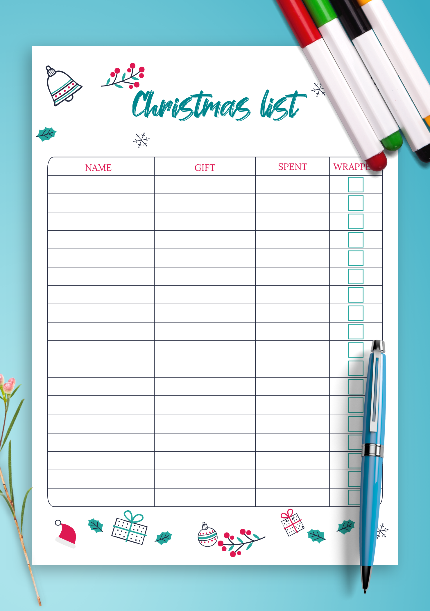 Classic White Christmas List