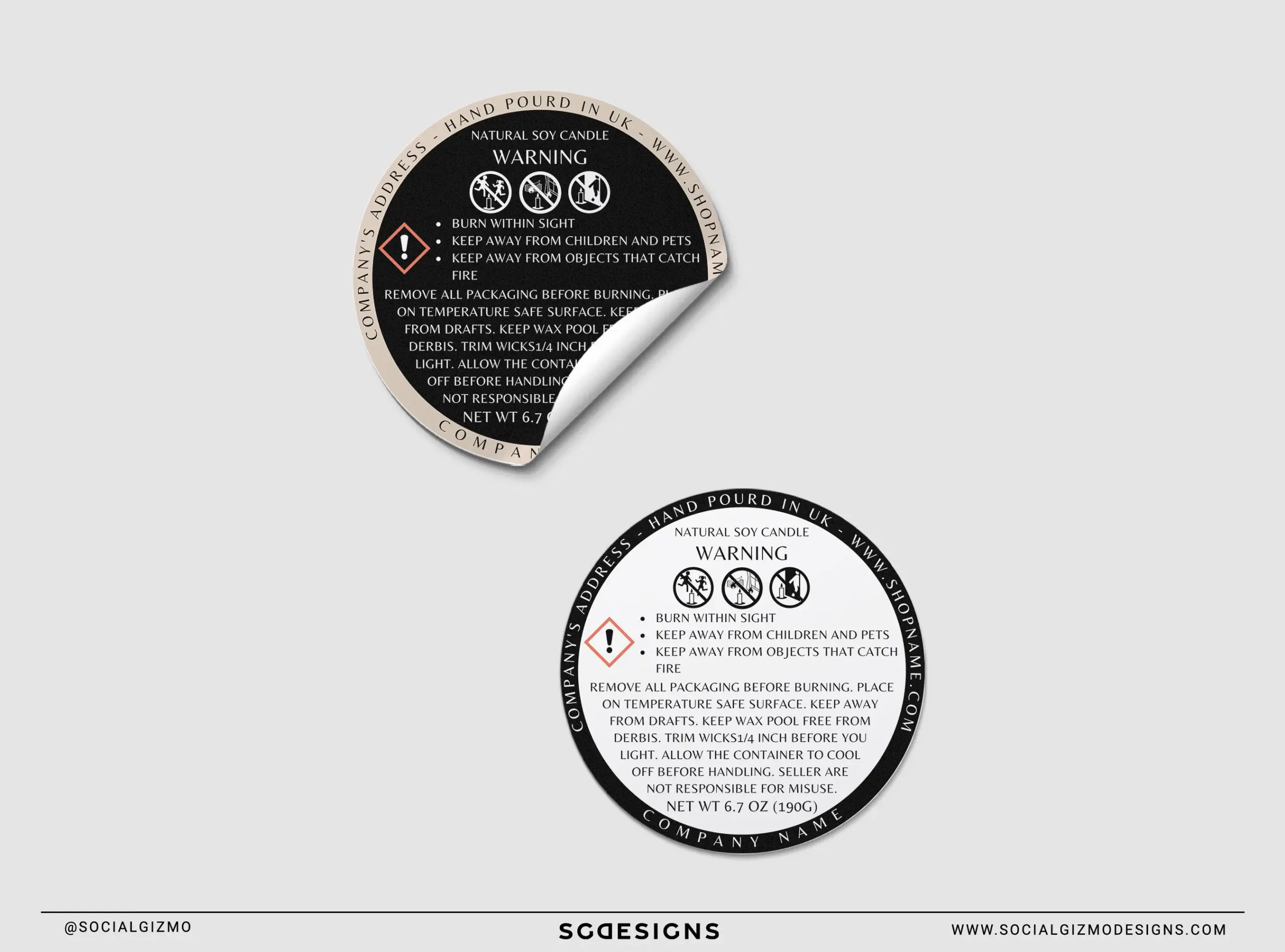 Clp Candle Warning Label Template