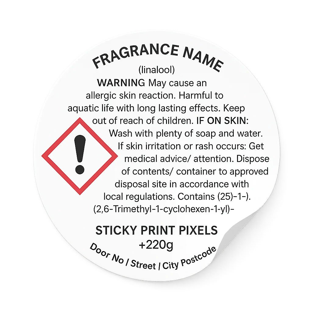 Clp Labels For Wax Melts 10 Non Hazardous Base Clp