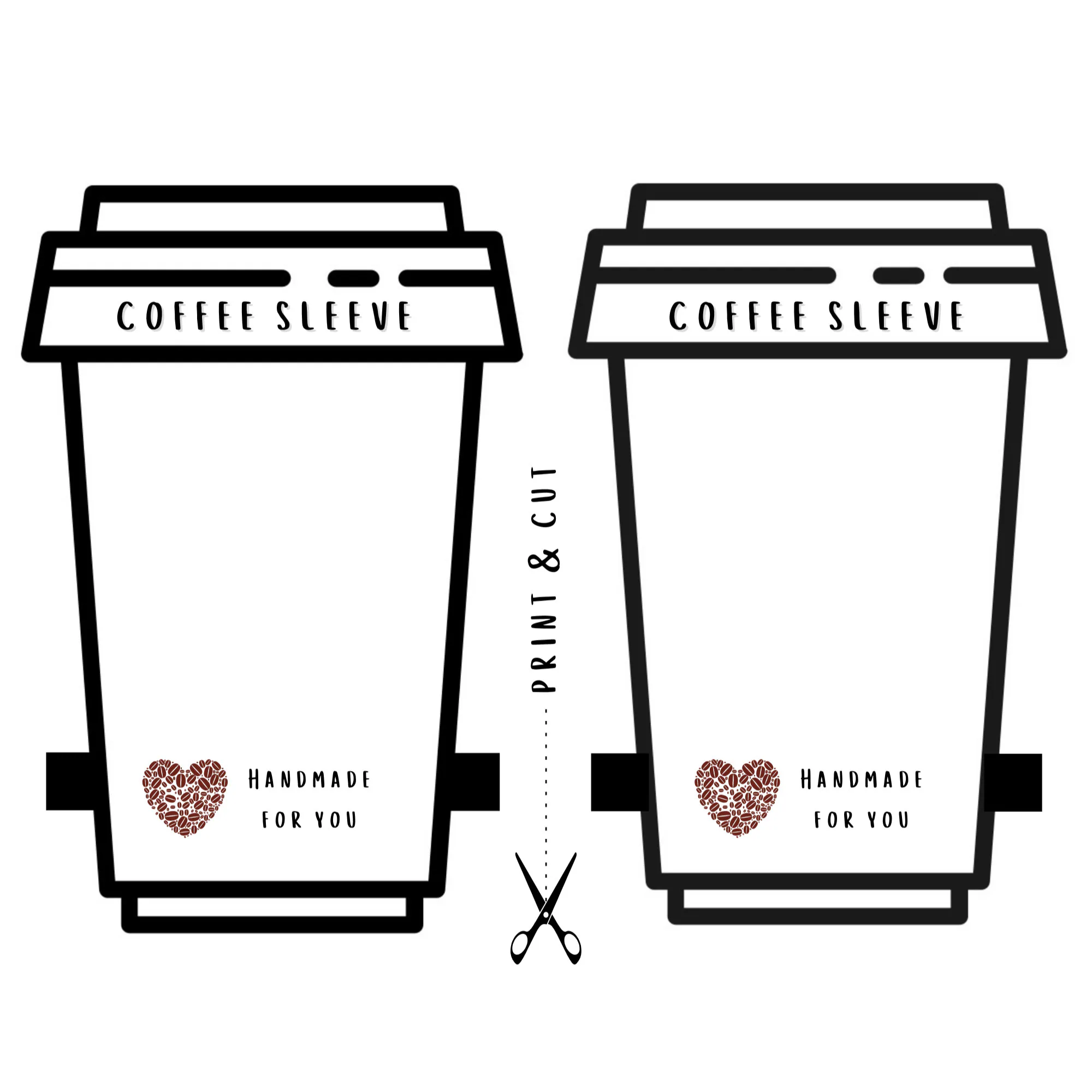 Coffee Cup Cozy Printable Cup Insert Coffee Cup Cozy Printable Cup Insert
