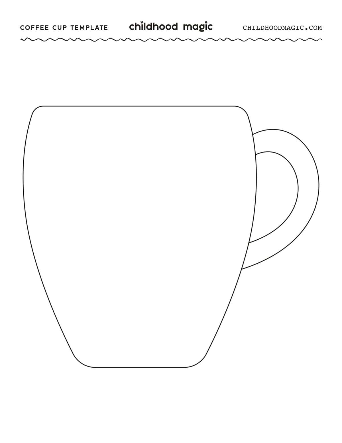 Coffee Cup Template Free Printable Coffee Cup Template Free Printable