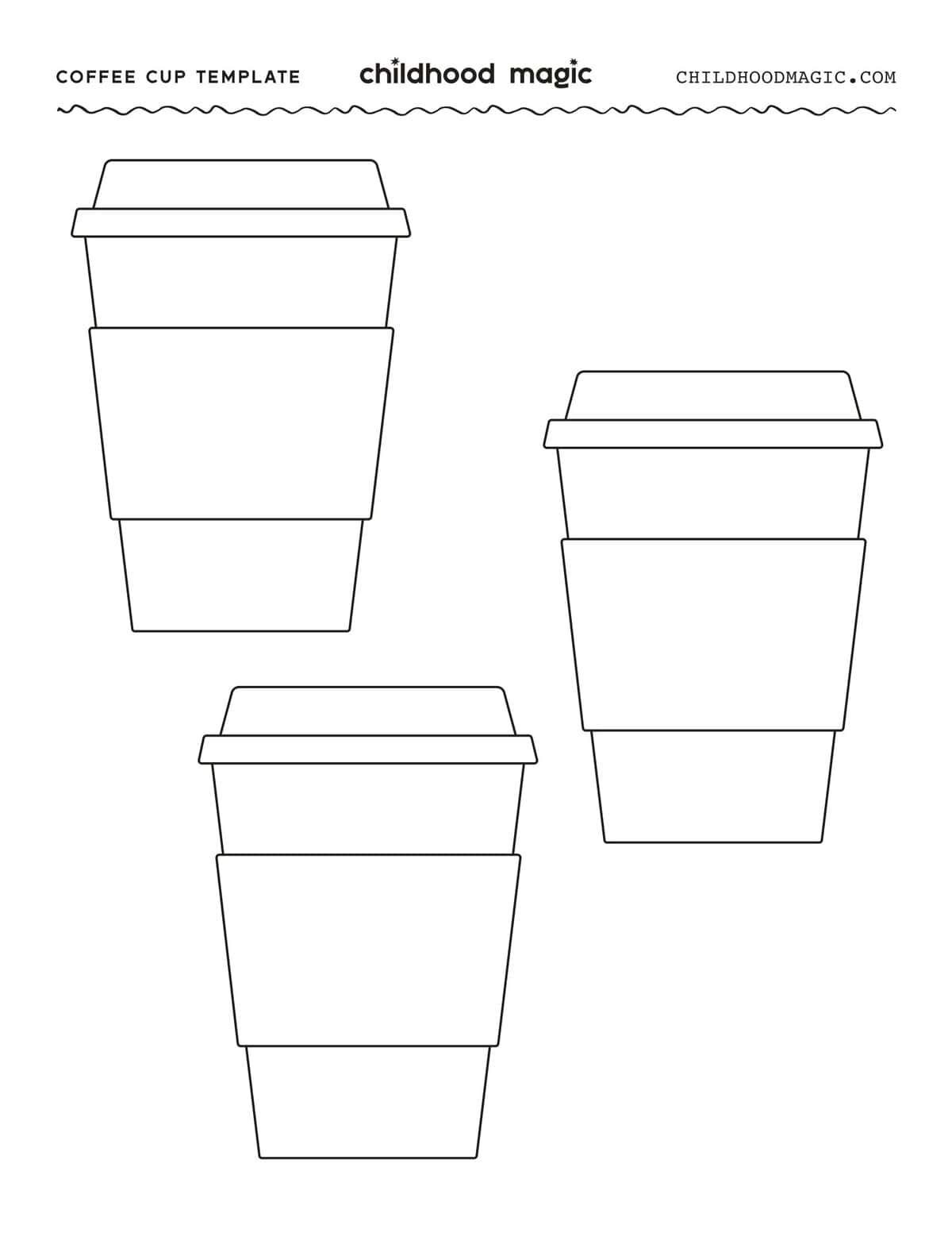 Coffee Cup Template Free Printable Coffee Cup Template Free Printable