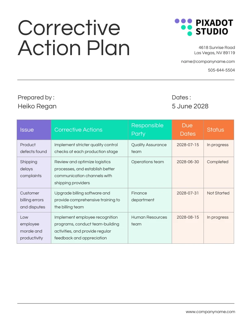 Colorful Simple Corrective Action Plan 5ecfc885 4f62 49a5 91ed 68be6d951e66 Colorful Simple Corrective Action Plan 5ecfc885 4f62 49a5 91ed 68be6d951e66