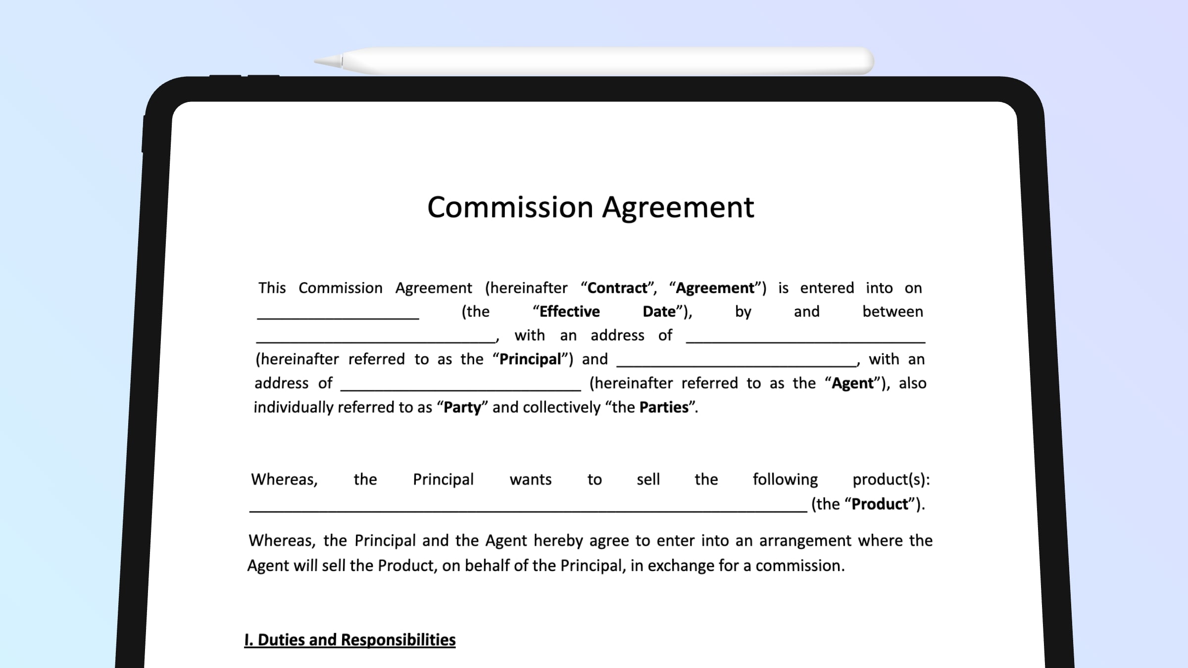 commission agreement sample template commission agreement sample template