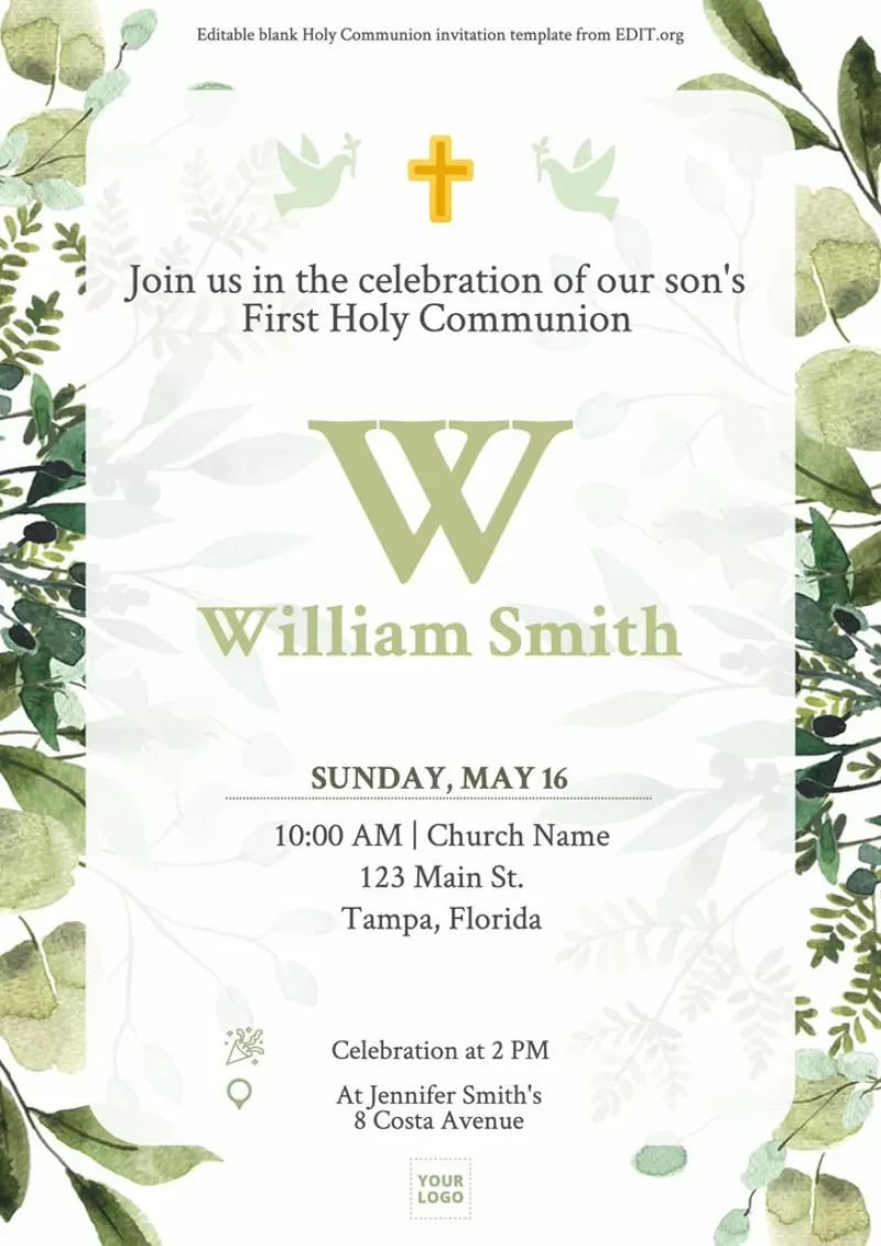 Communion Invitation Templates Communion Invitation Templates