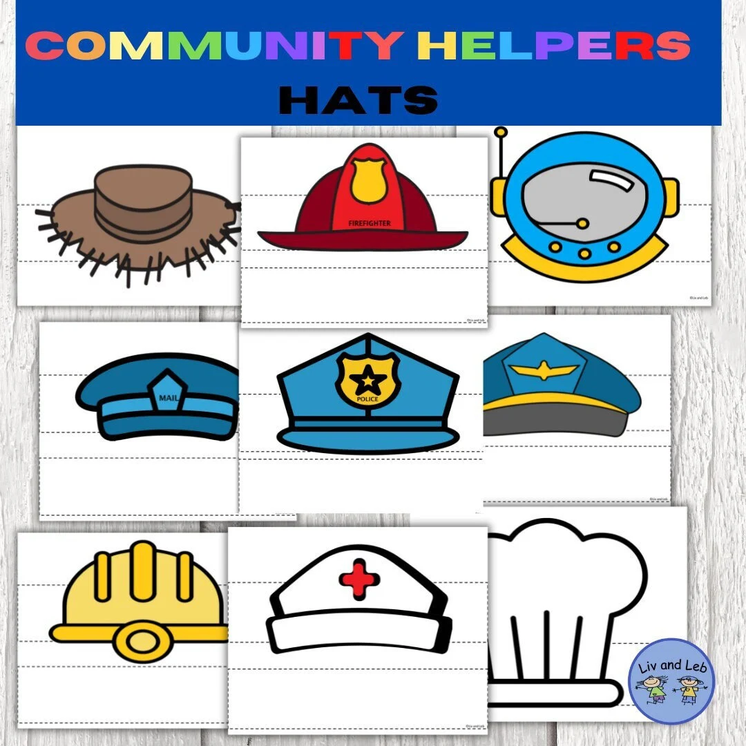 Community Helpers Hats