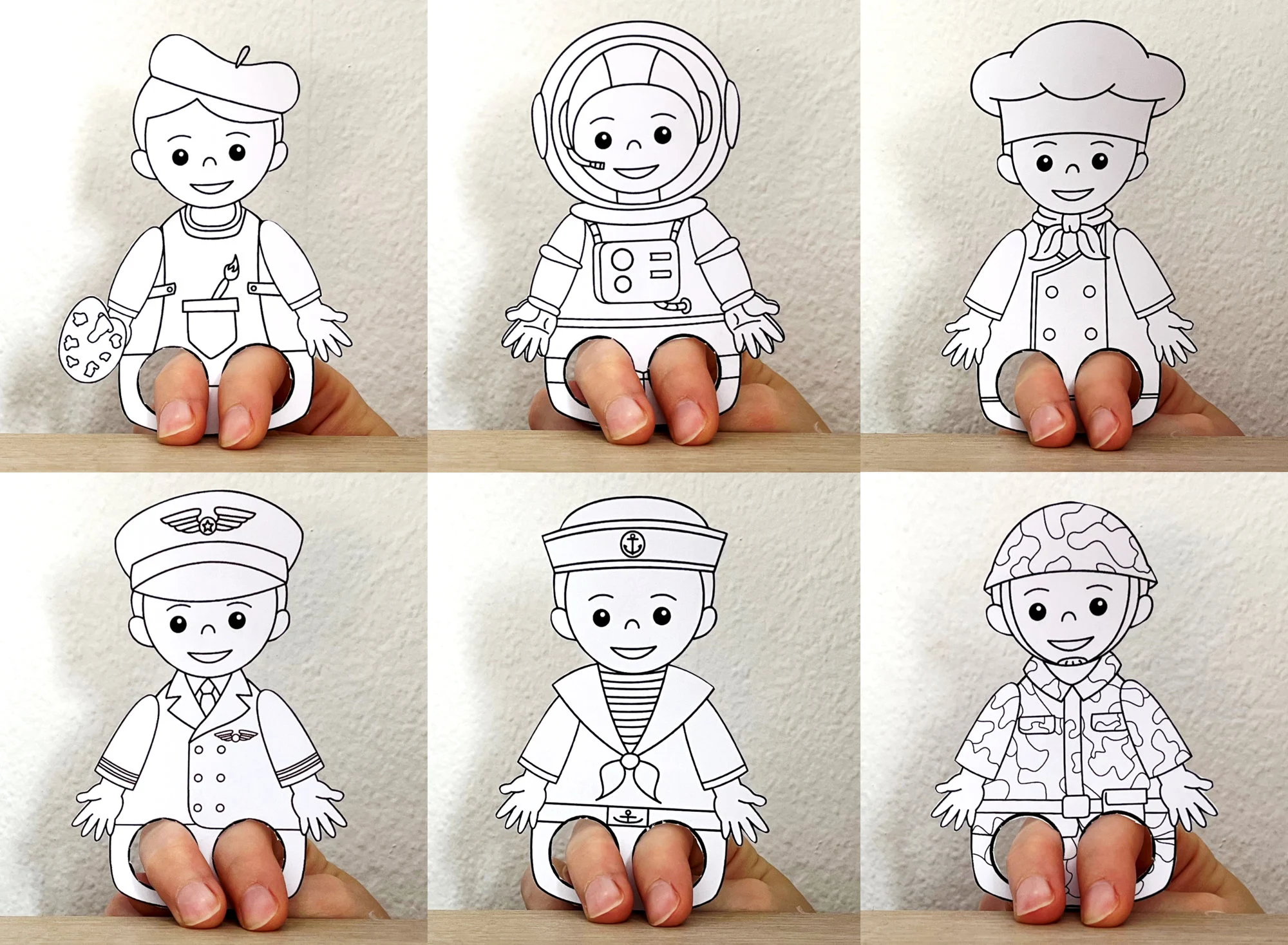 Community Helpers Paper Craft Printable