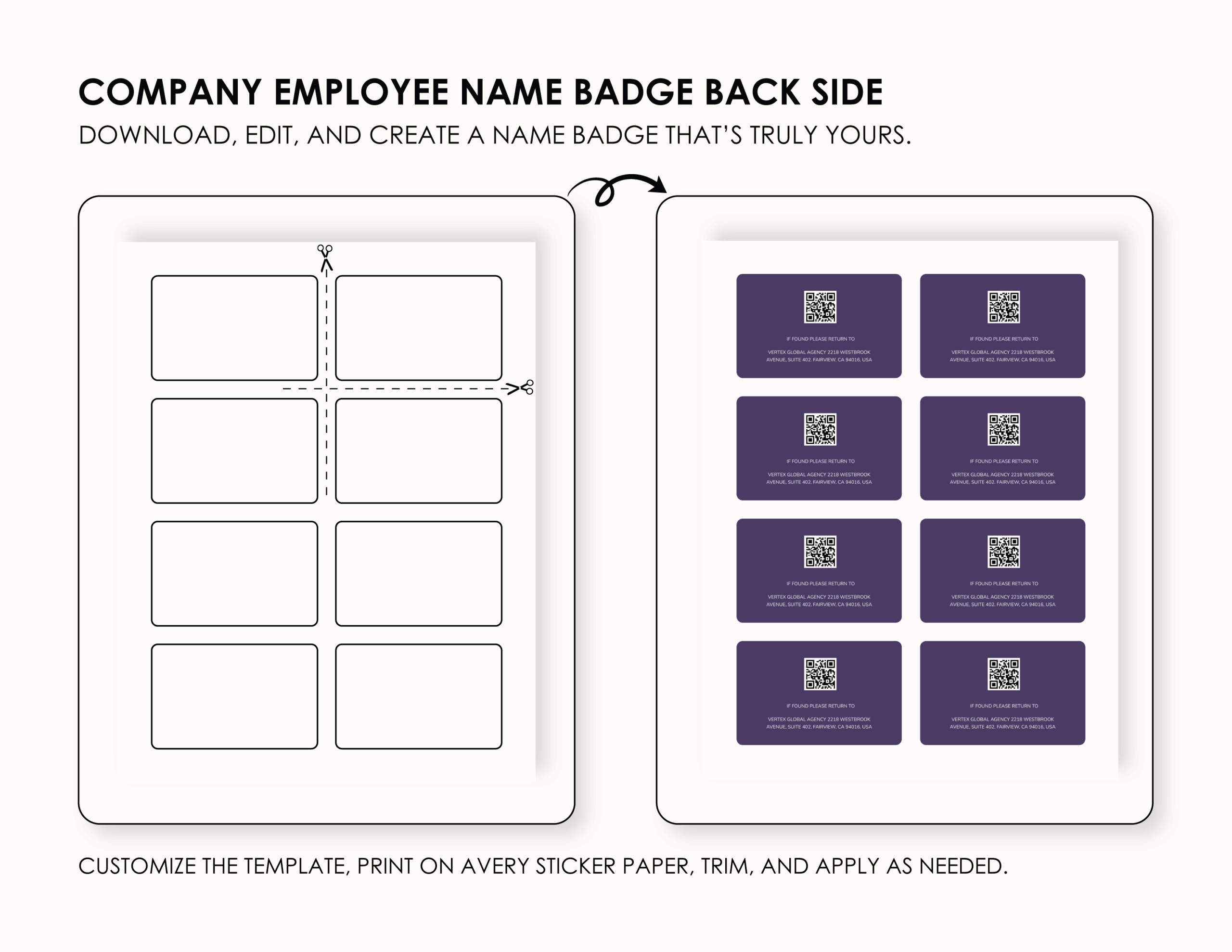 Company Name Badge Template