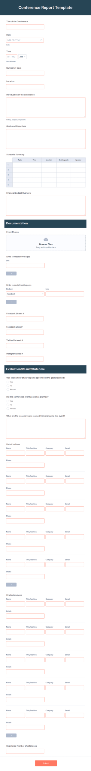 Conference Report Template Conference Report Template