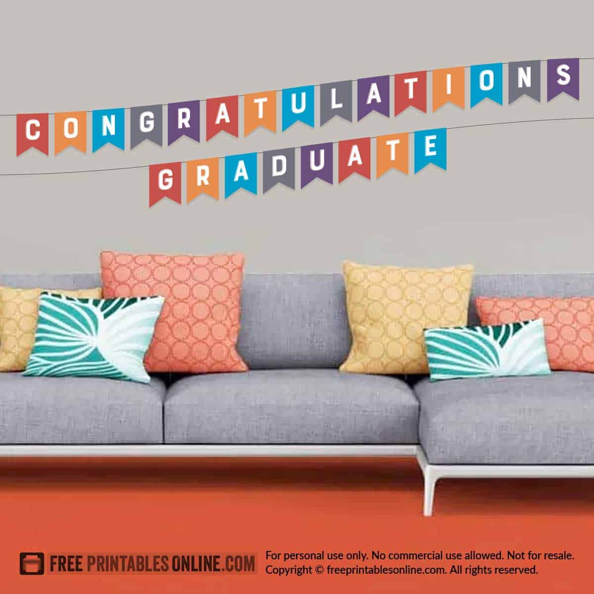 Congratulations Graduate Banner To Print Out