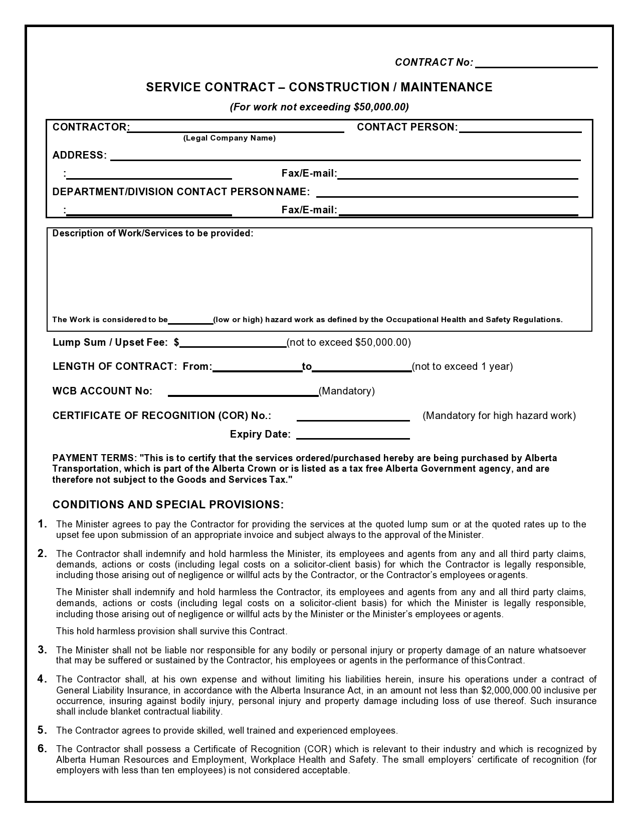 Construction Contract