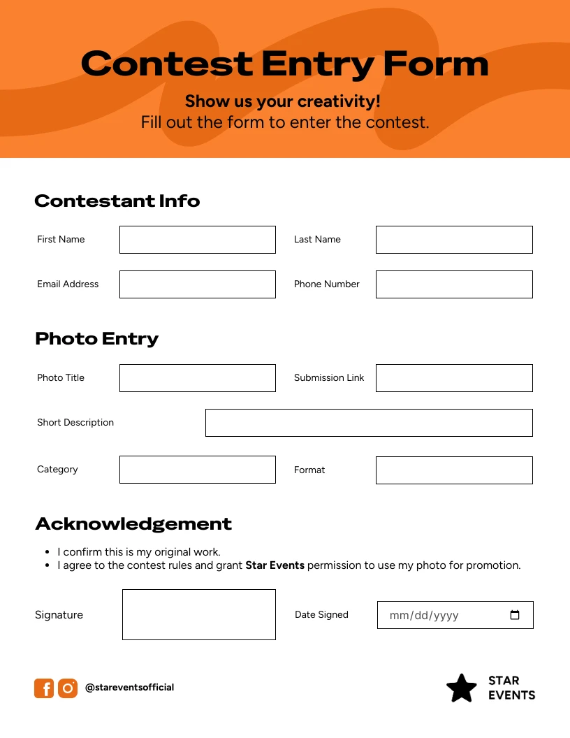 Contest Entry Form Template D3bf46b5 4c17 4303 8a45 8e0be71f065d