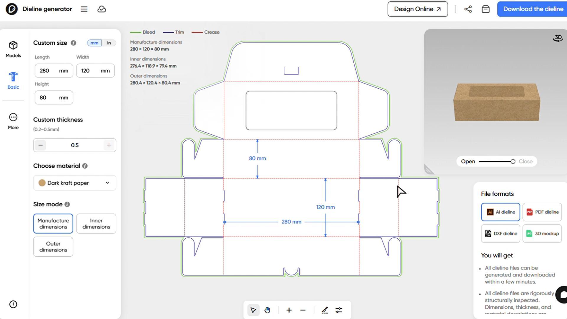 Cookie Box Template