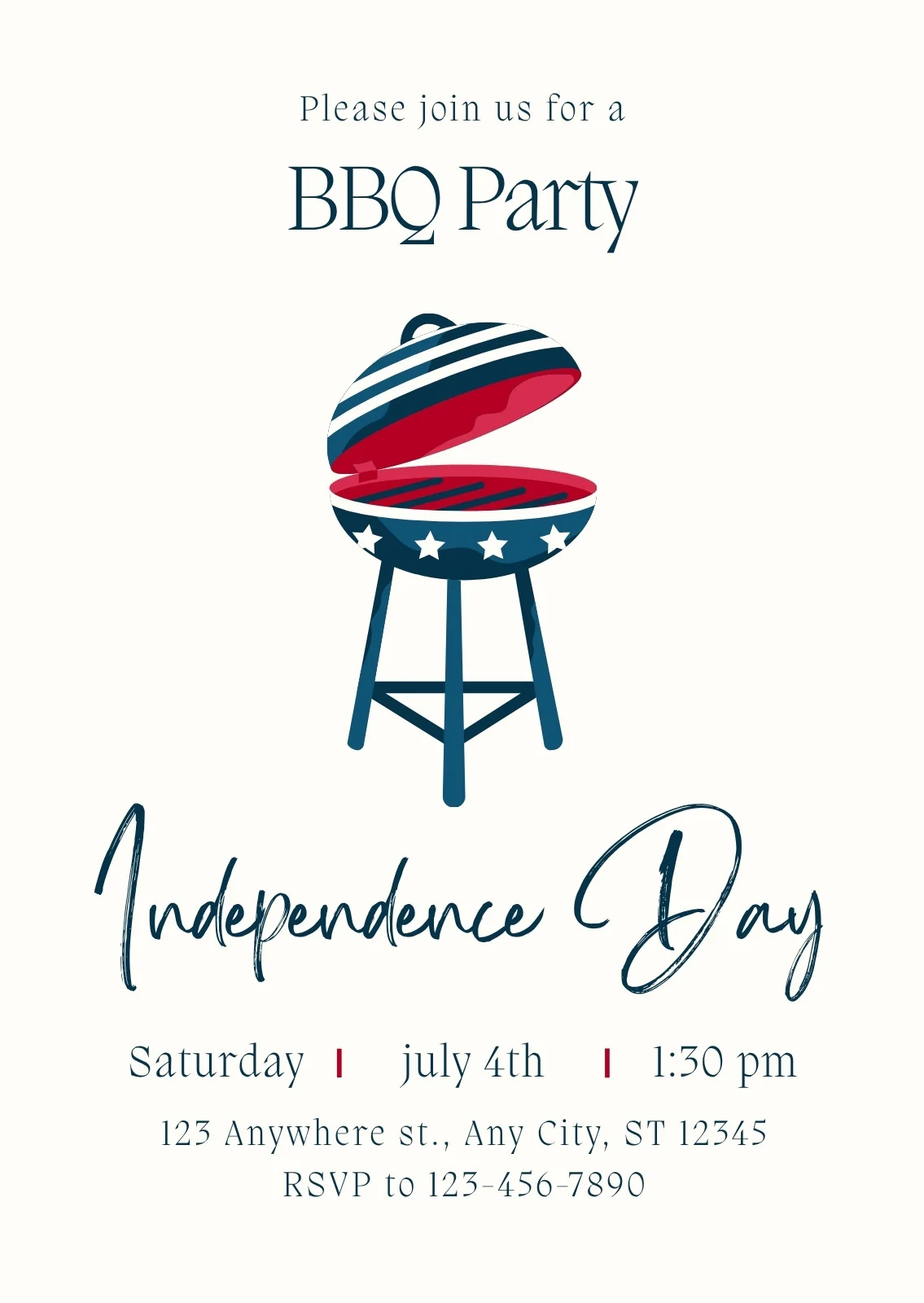 free printable cookout invitation template