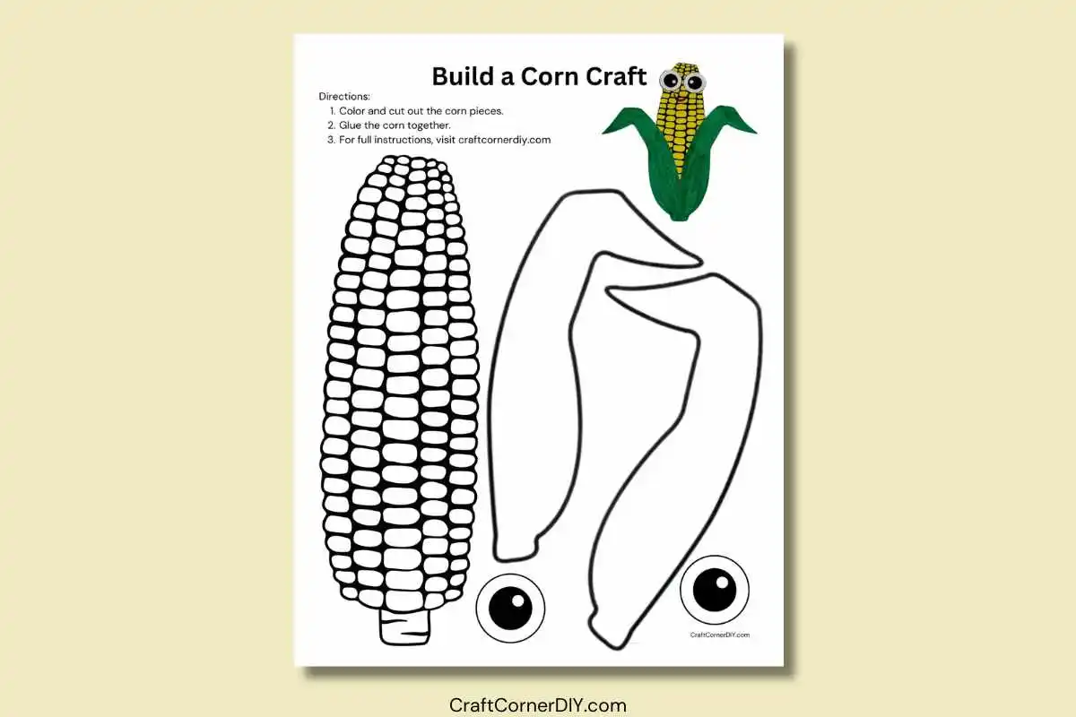free printable corn template printable free printable corn template printable