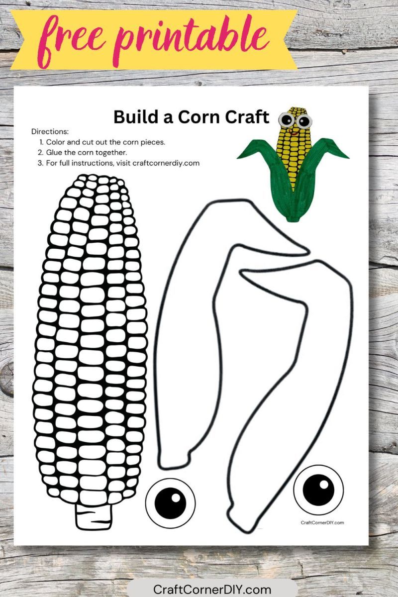 Corn On The Cob Template Free Printable