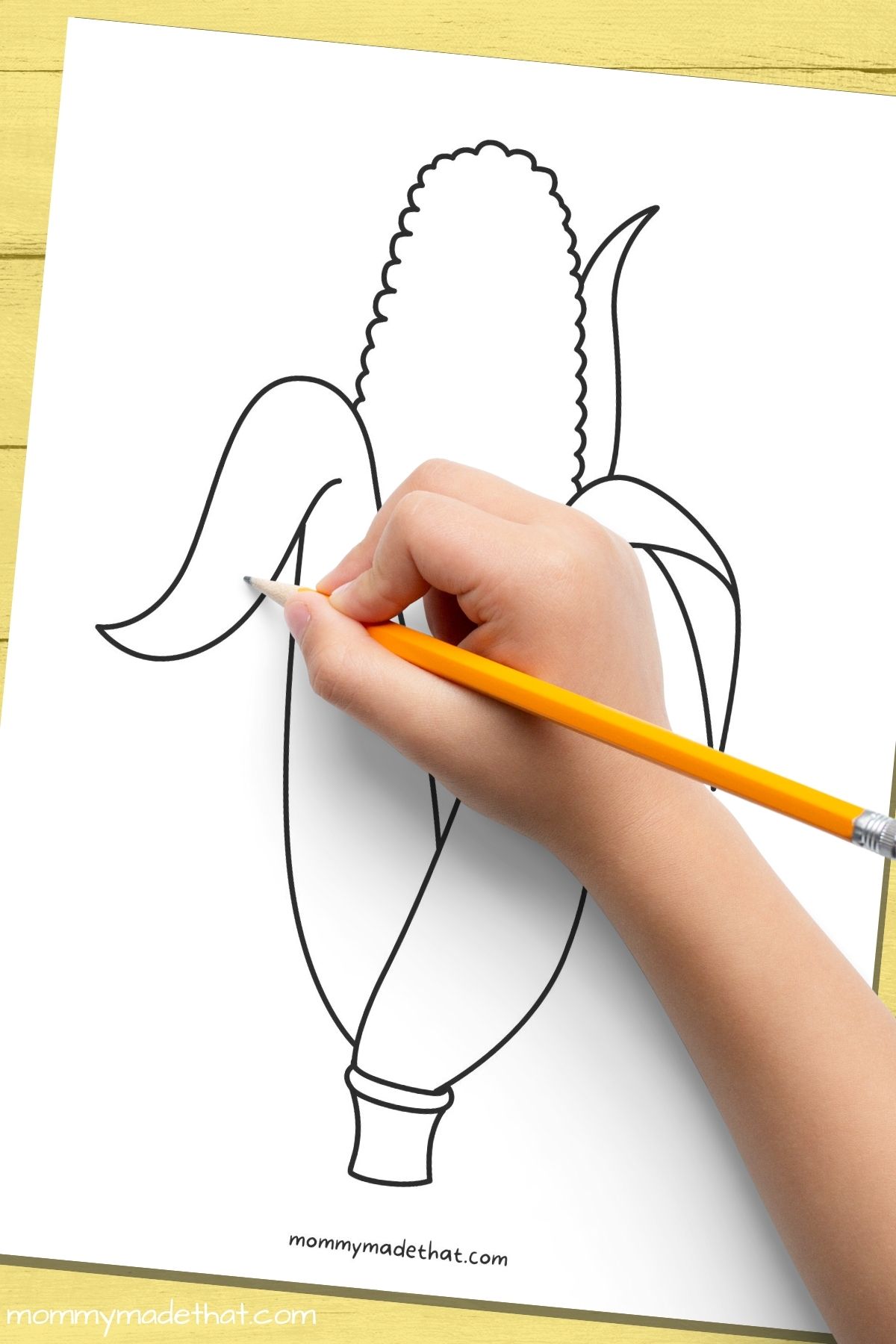 free printable corn on the cob template