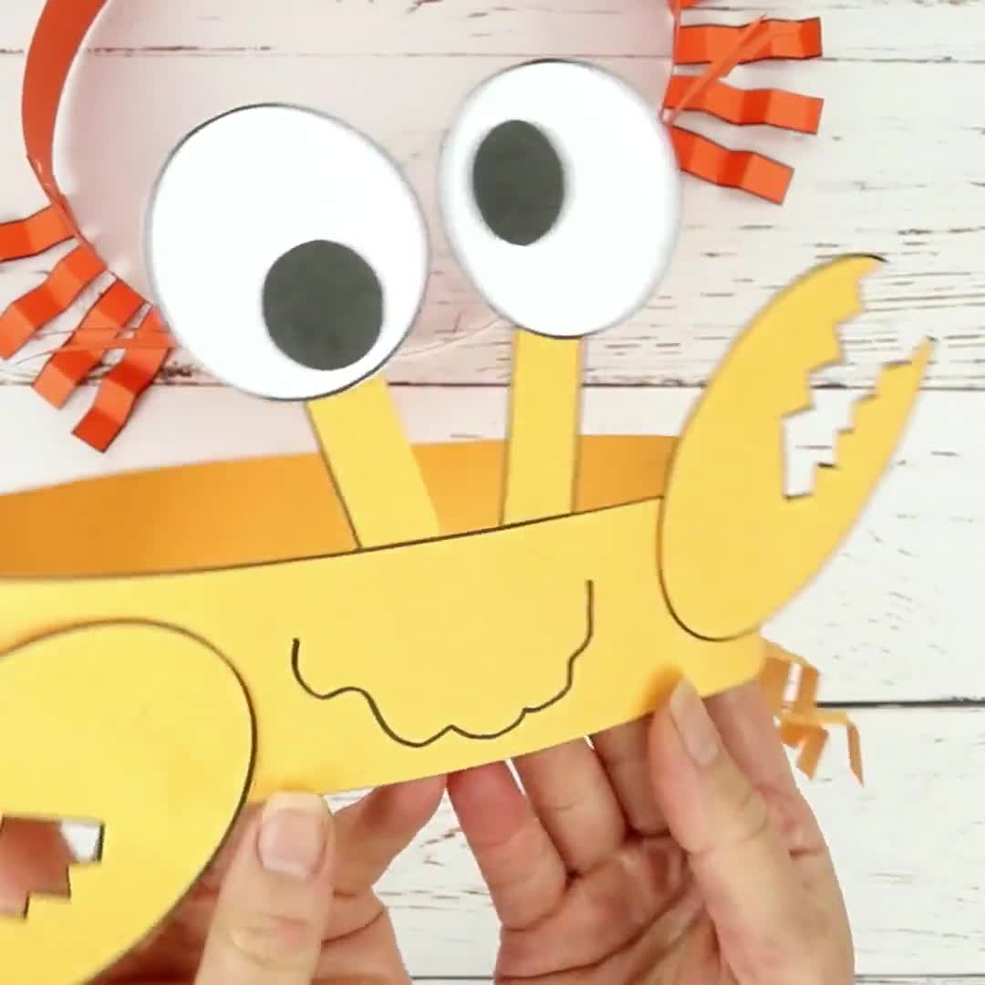 free printable crab hat template