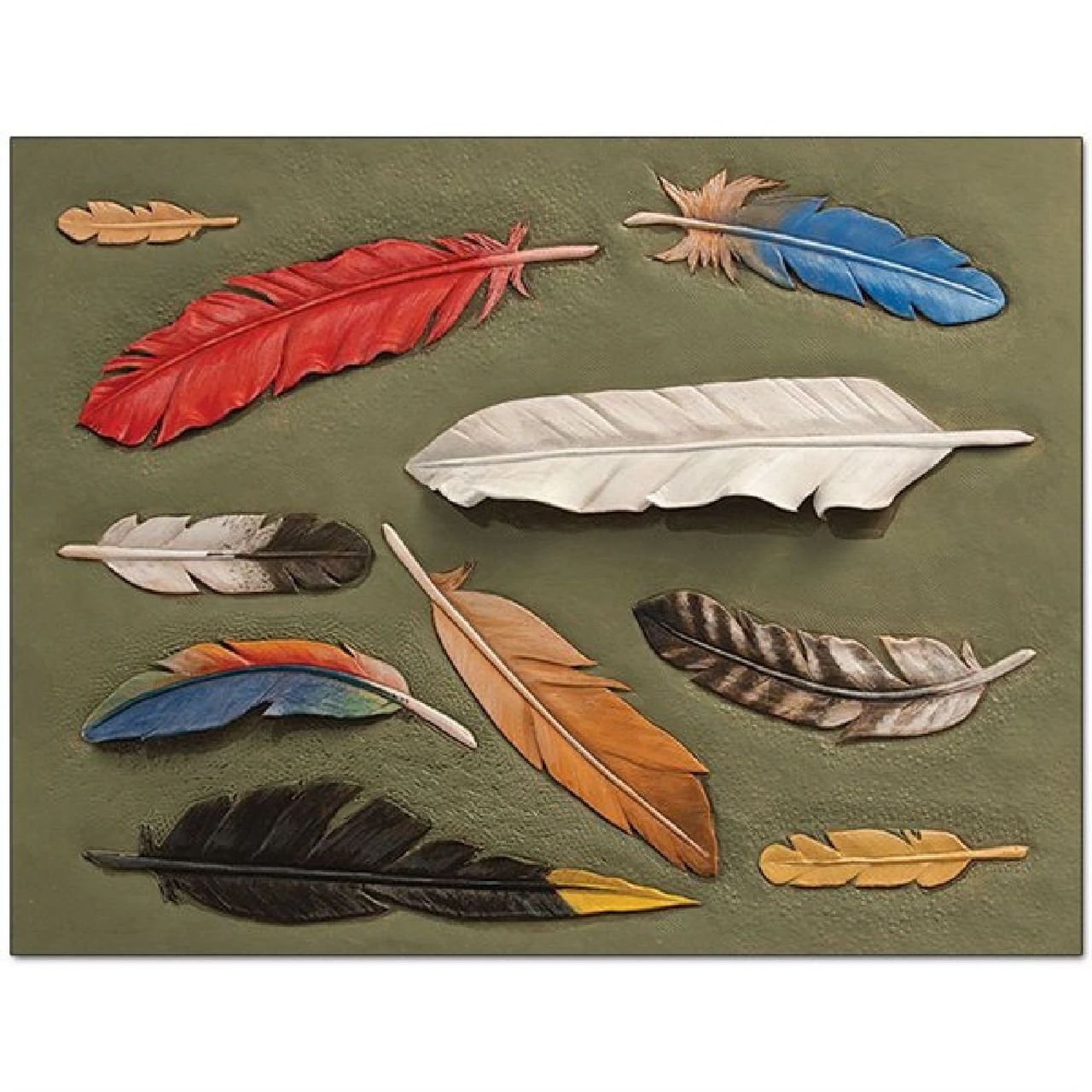 Craftaid Feathers Template 76631 00 By Tandy Leather