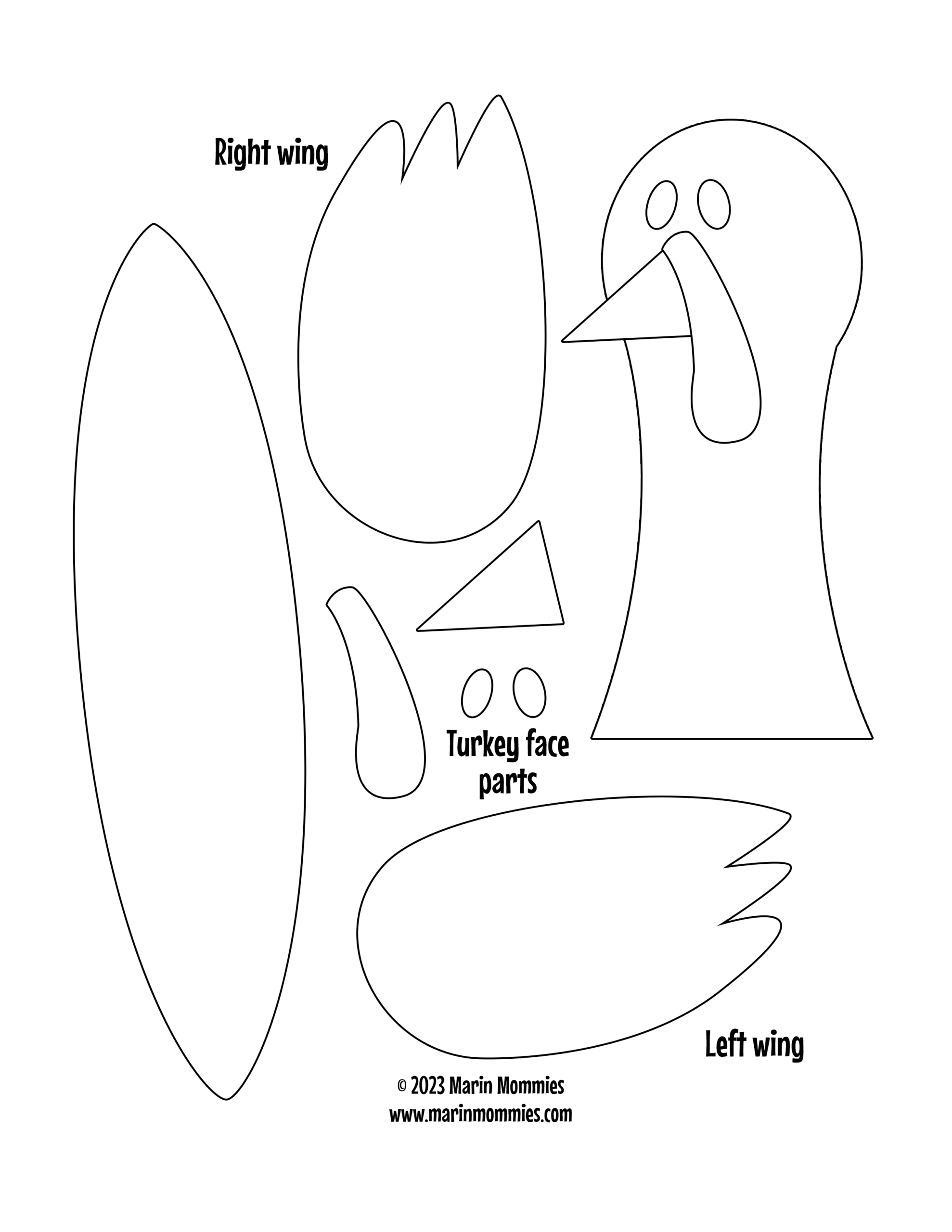 turkey face cut out template turkey face cut out template