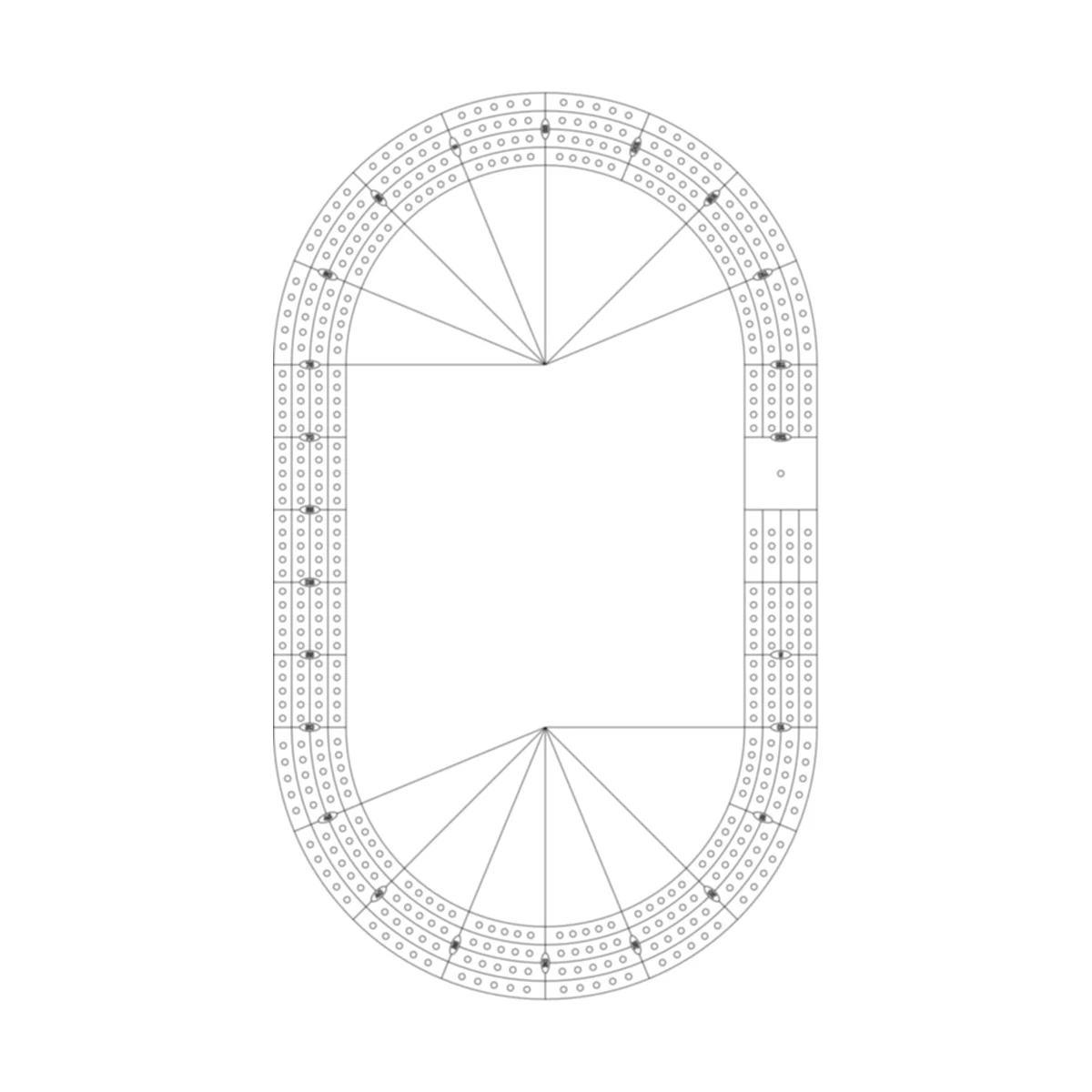 free printable cribbage board template