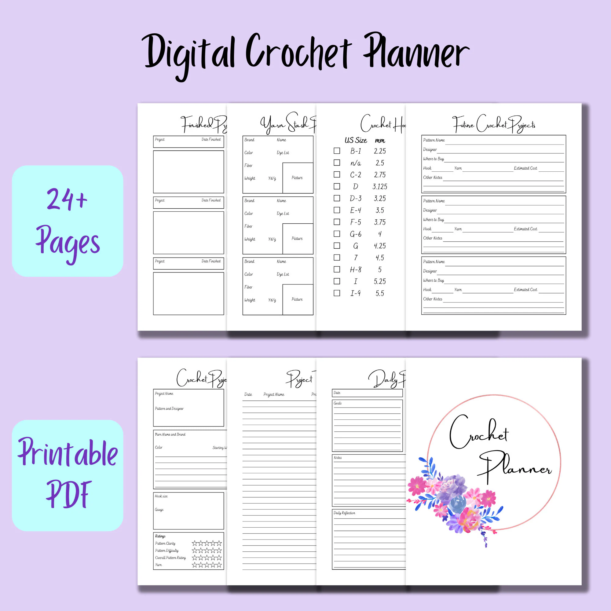 Crochet Planner Pdf Crochet Journal
