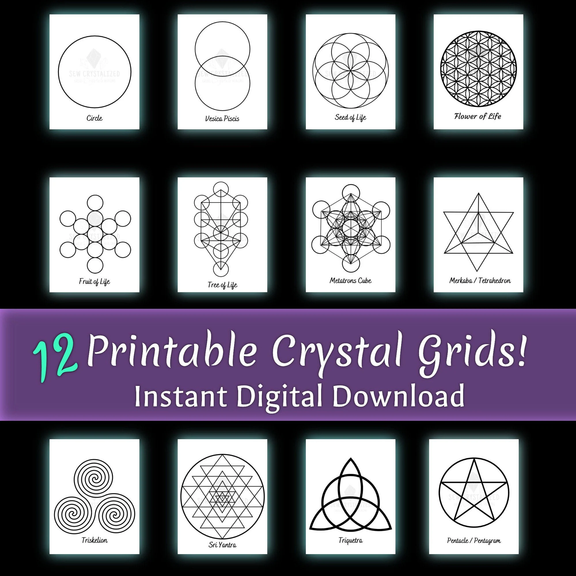 Crystal Grid Digital Download 12
