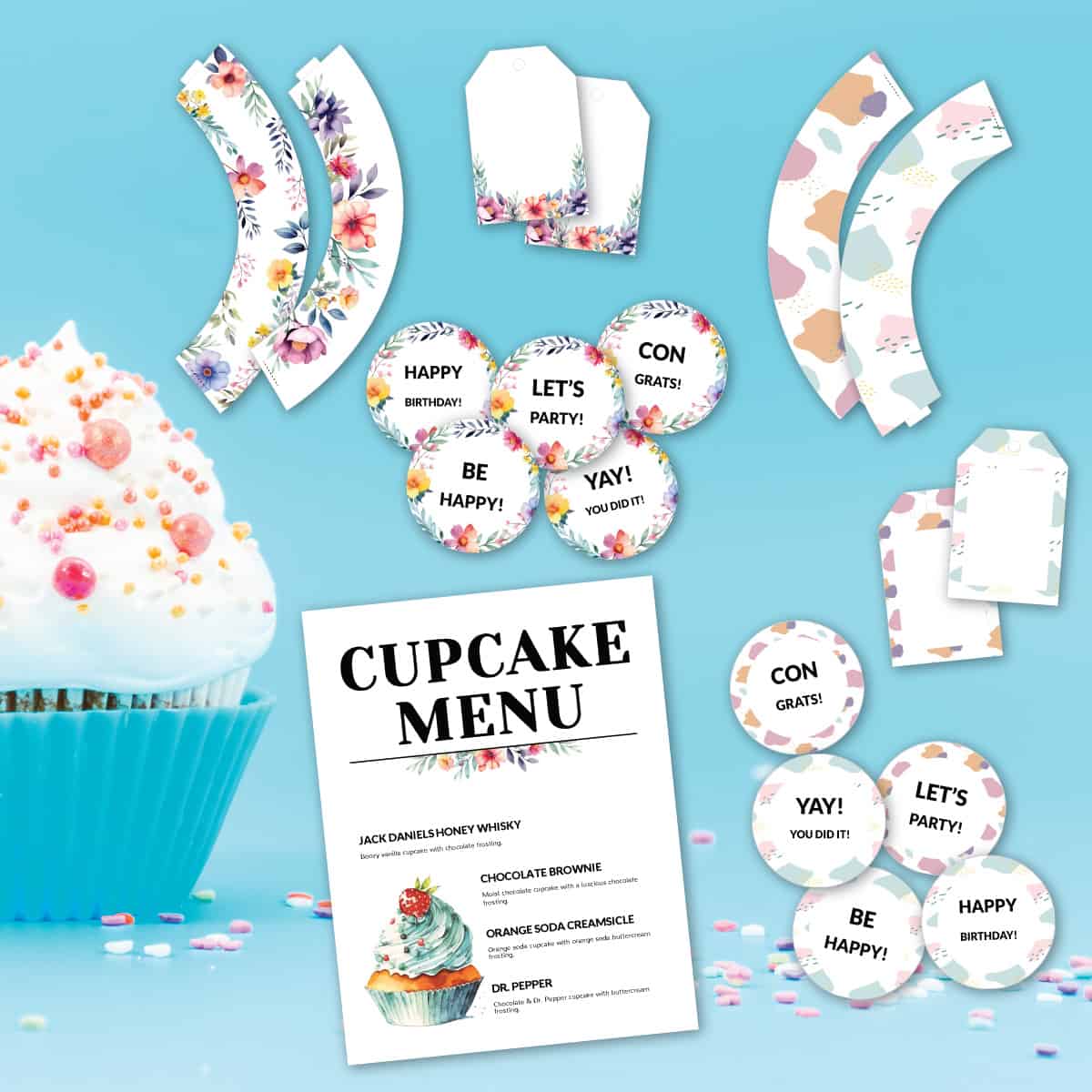 Cupcake Topper Printables