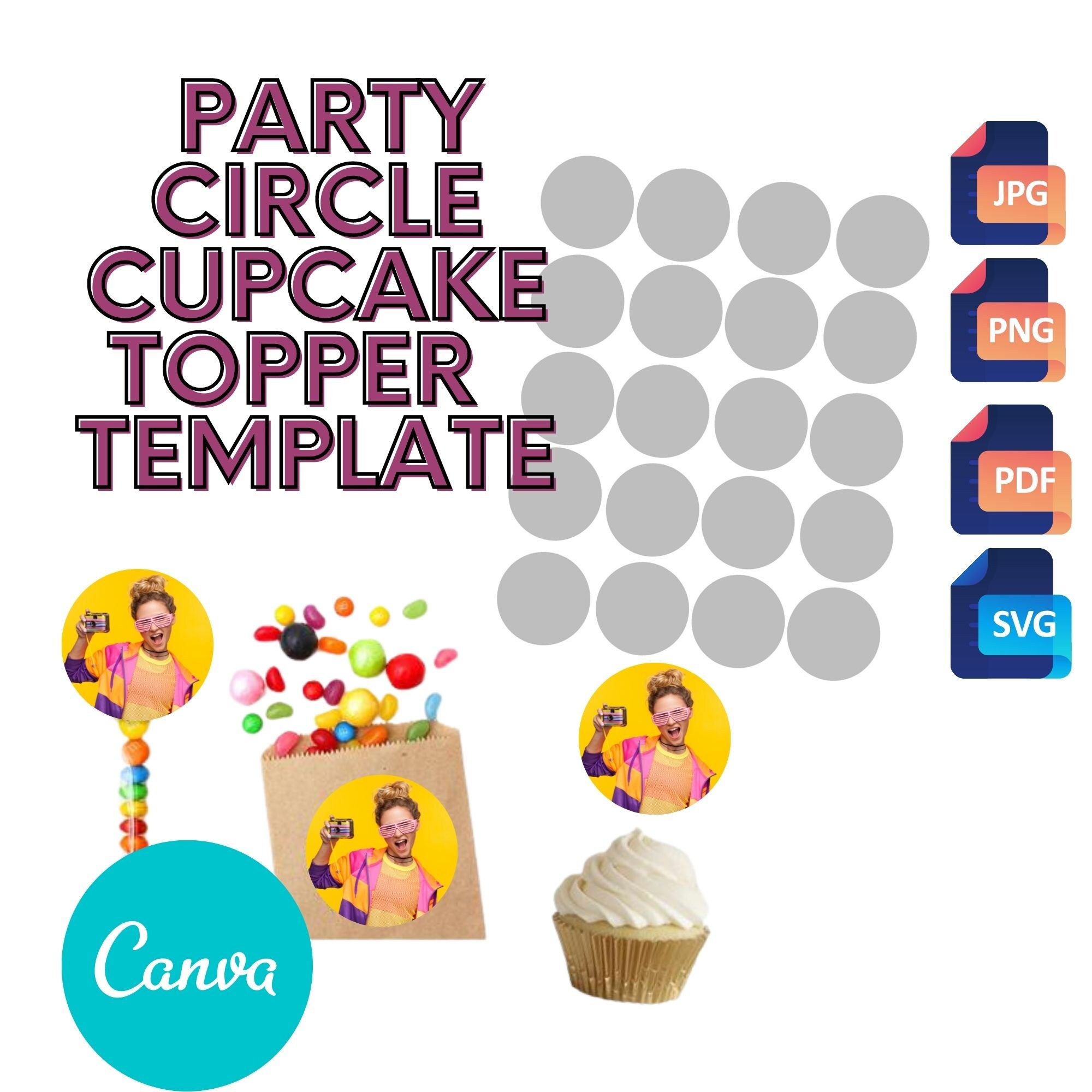 free printable cupcake toppers template