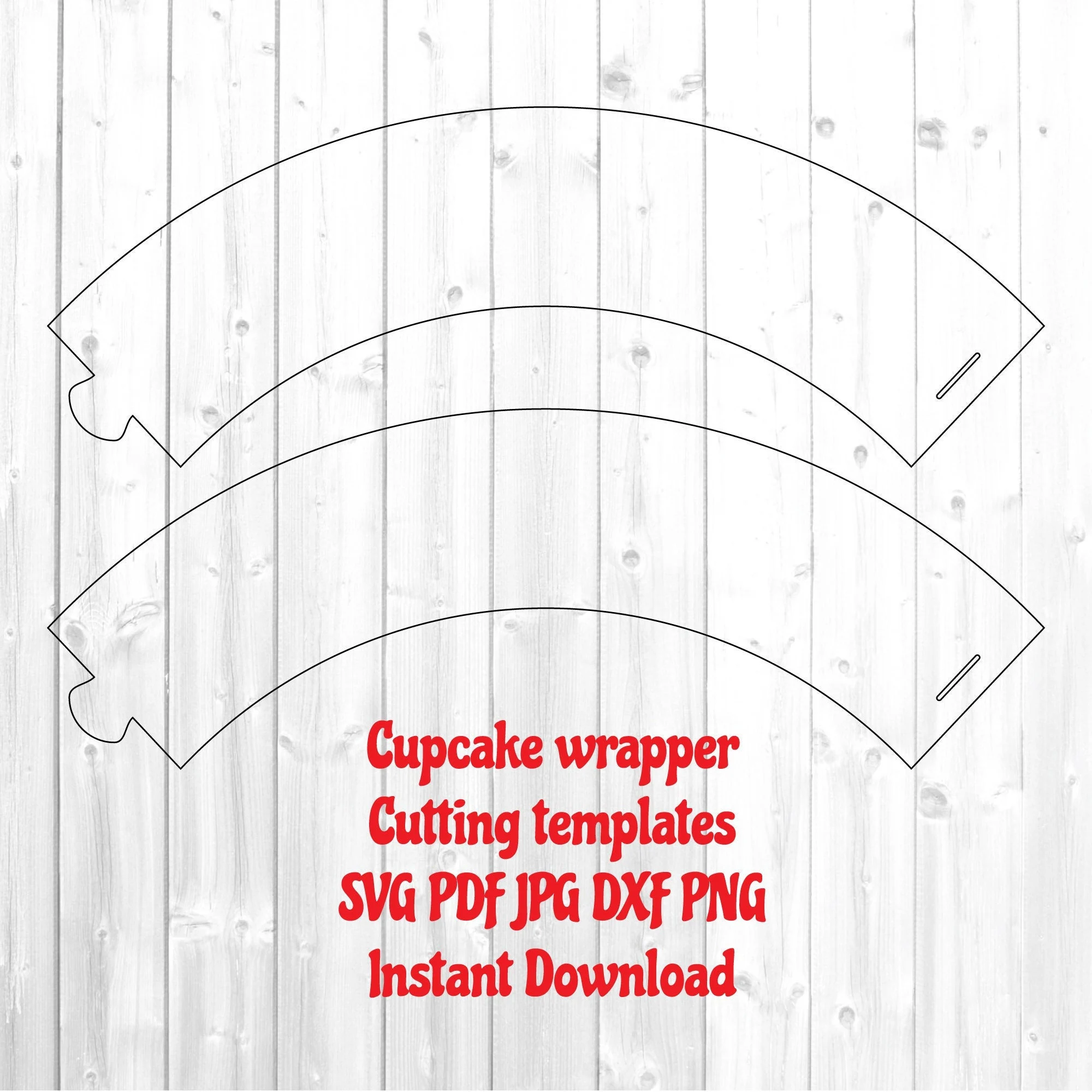 Cupcake Wrapper Cutting Template Svg Pdf Cupcake Wrapper Cutting Template Svg Pdf