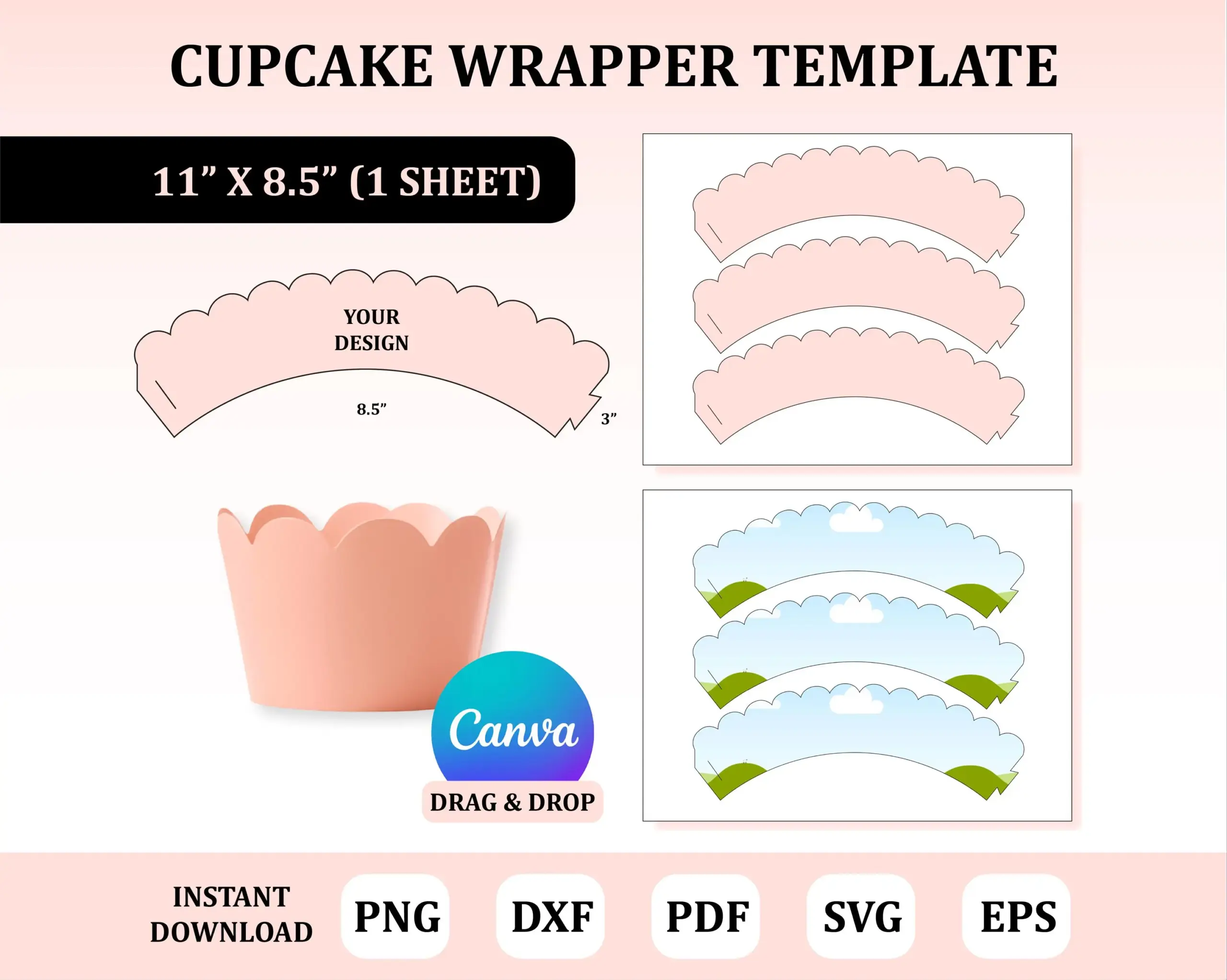 Cupcake Wrapper Template Cupcake Holder