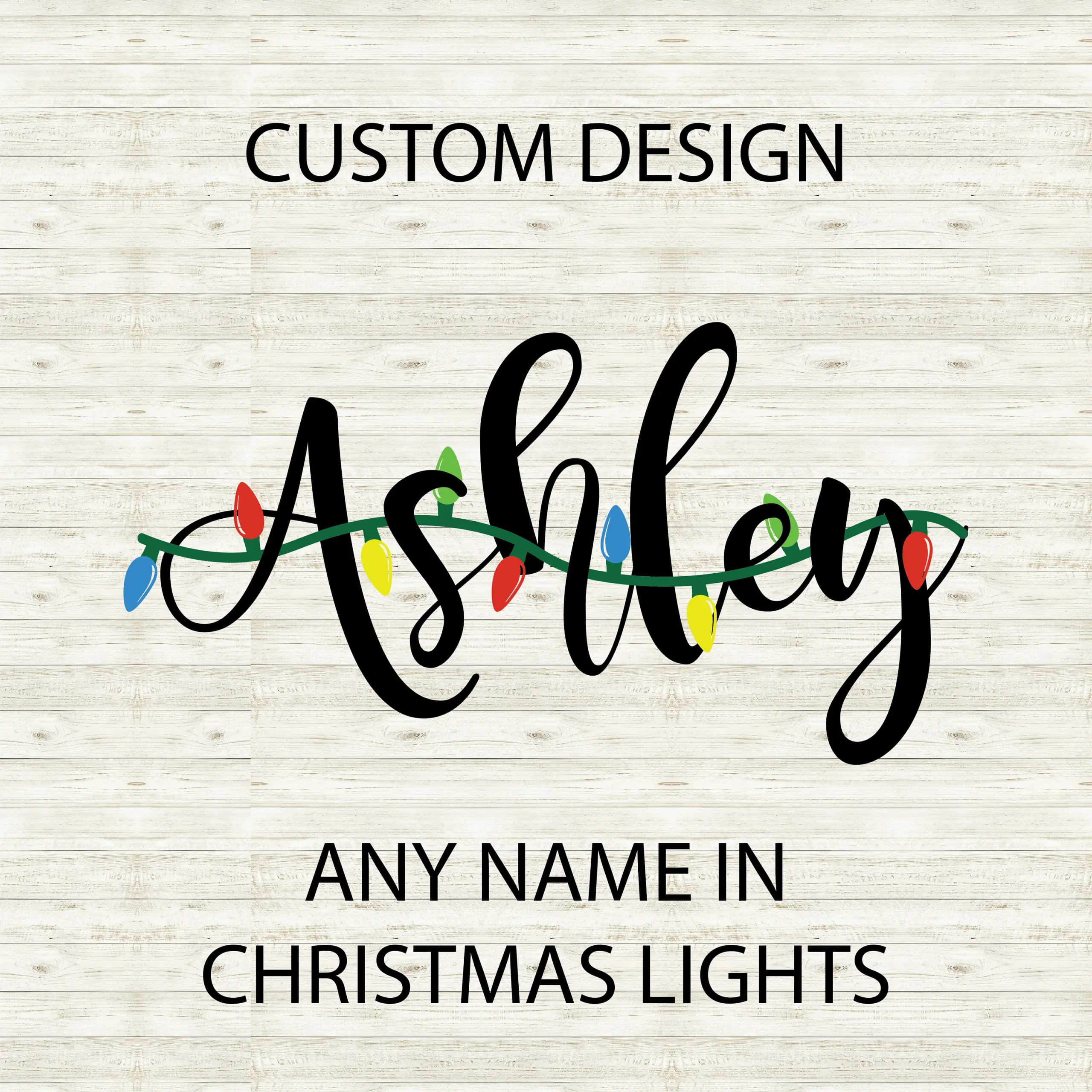 Custom Name In Christmas Light String