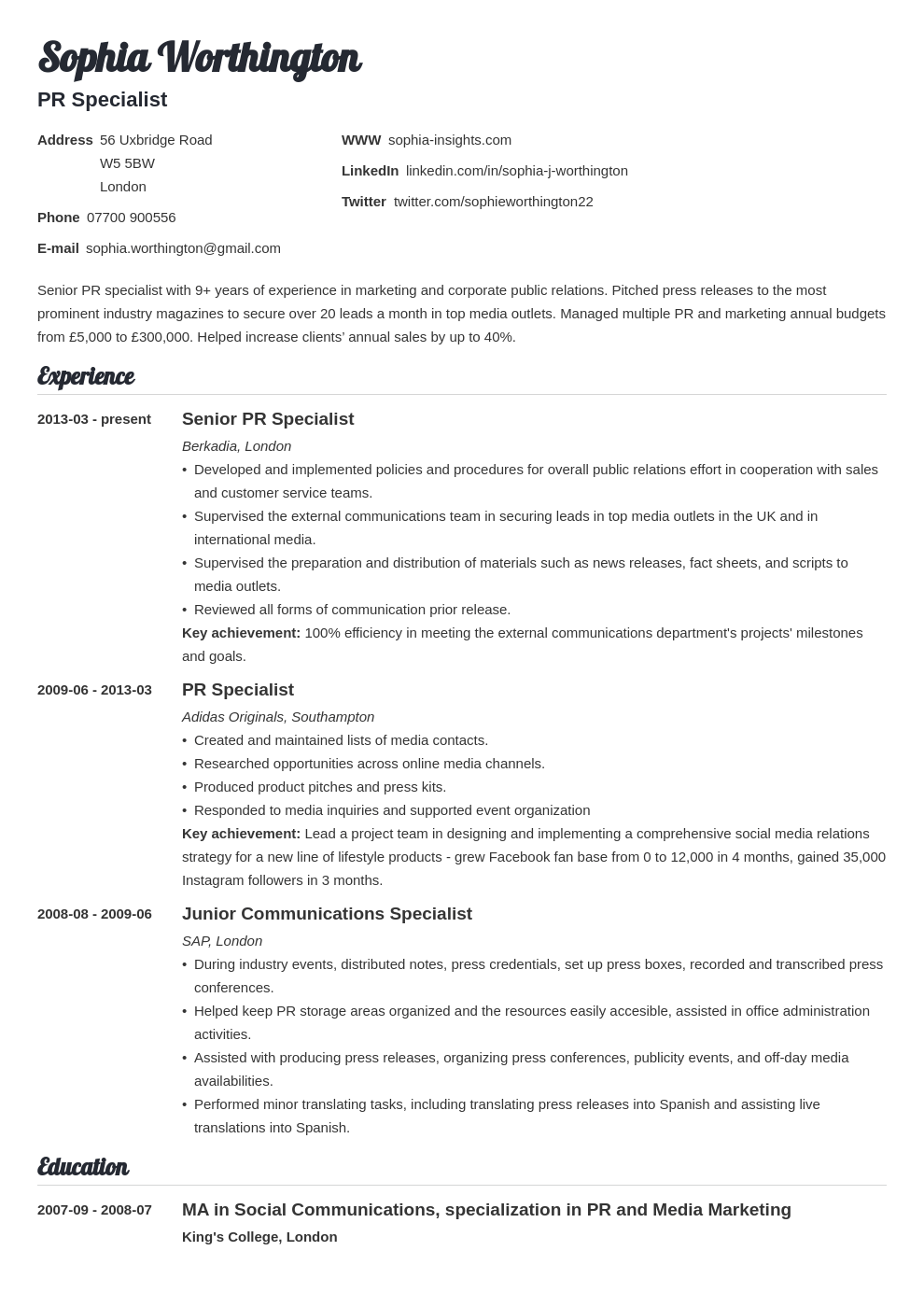 Cv Personal Statement Profile Cv Personal Statement Profile
