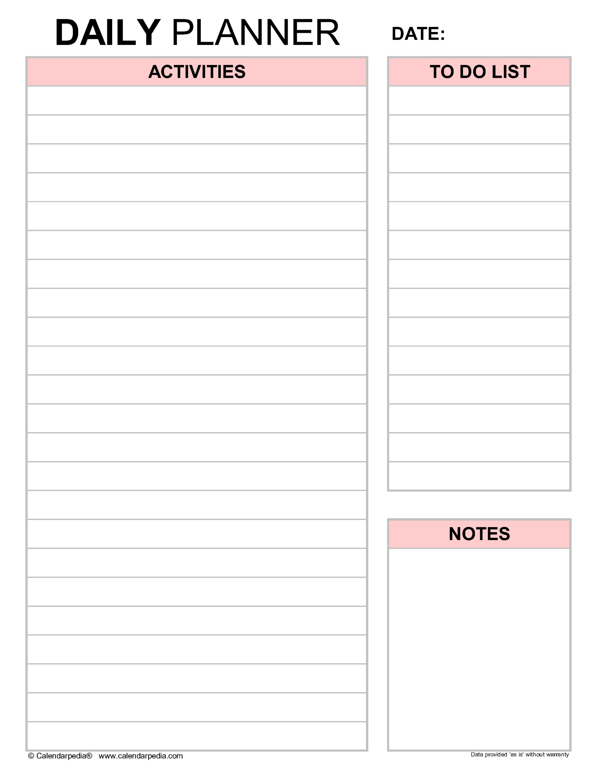Daily Planner Pdf Templates Daily Planner Pdf Templates