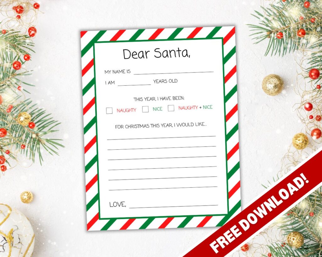 free christmas letter templates