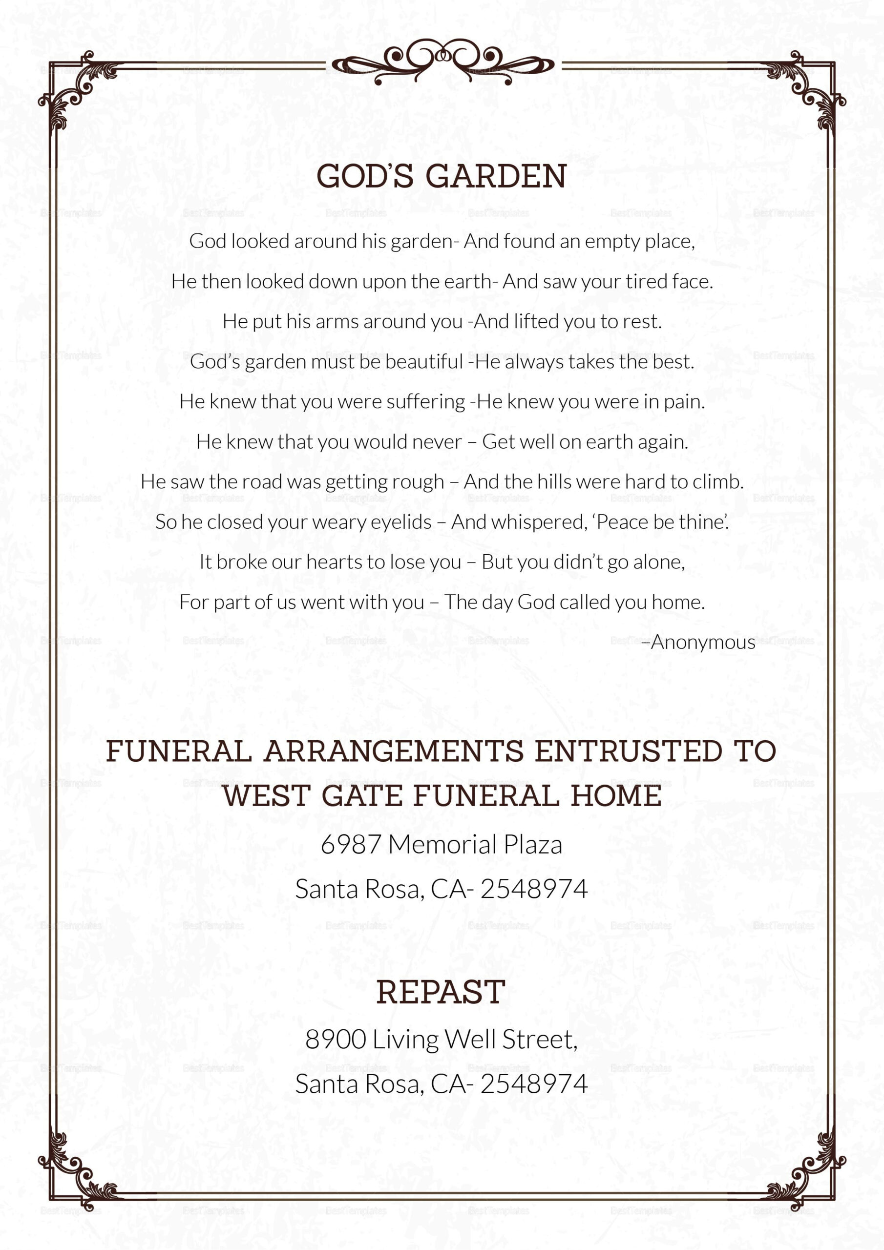 Death Announcement Death Announcement