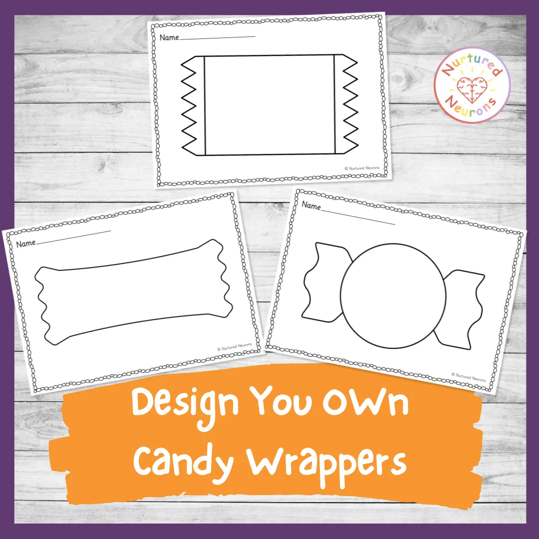 Design Your Own Candy Wrapper Worksheets Printable Template For Kids Design Your Own Candy Wrapper Worksheets Printable Template For Kids