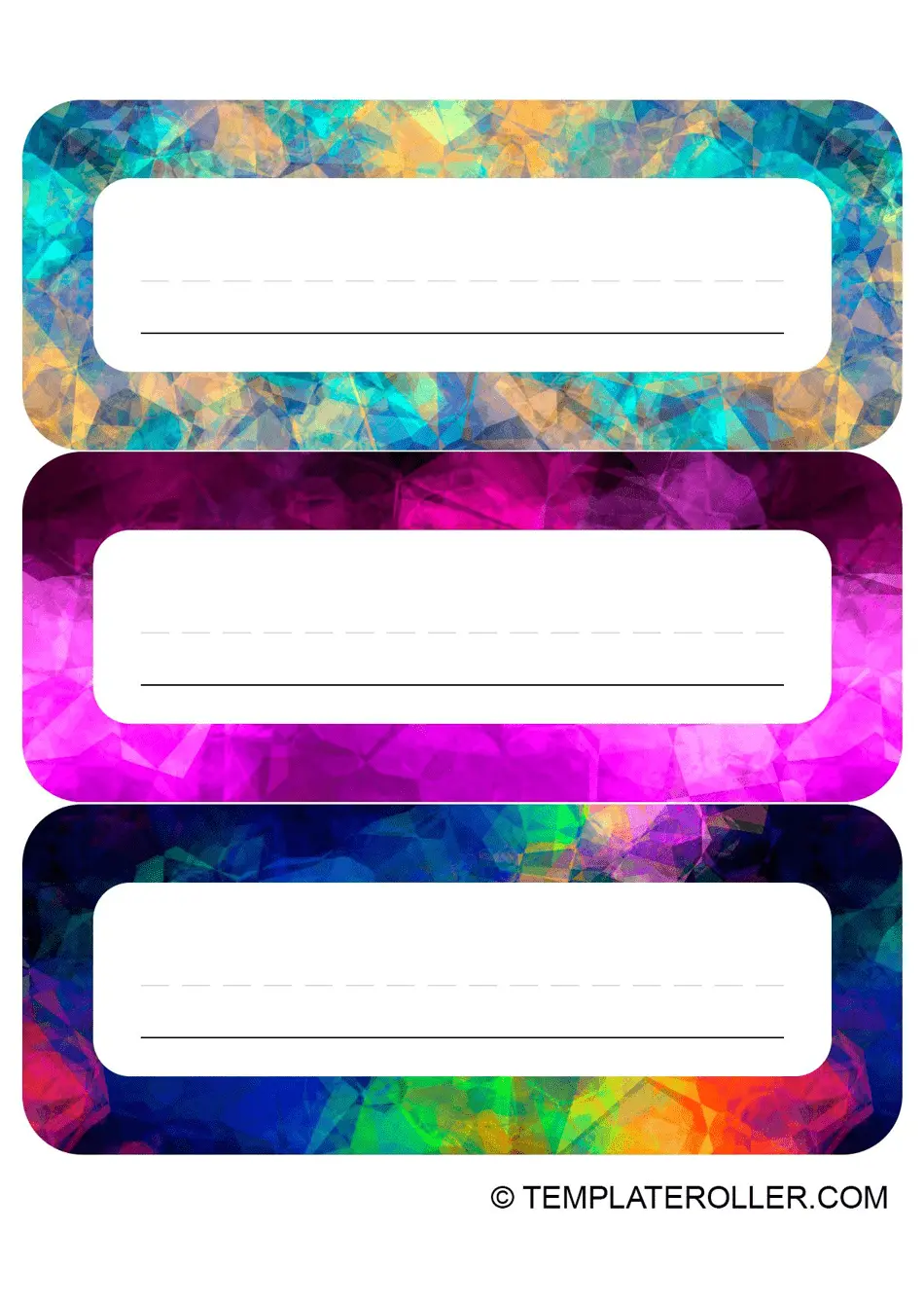 Desk Name Tag Template