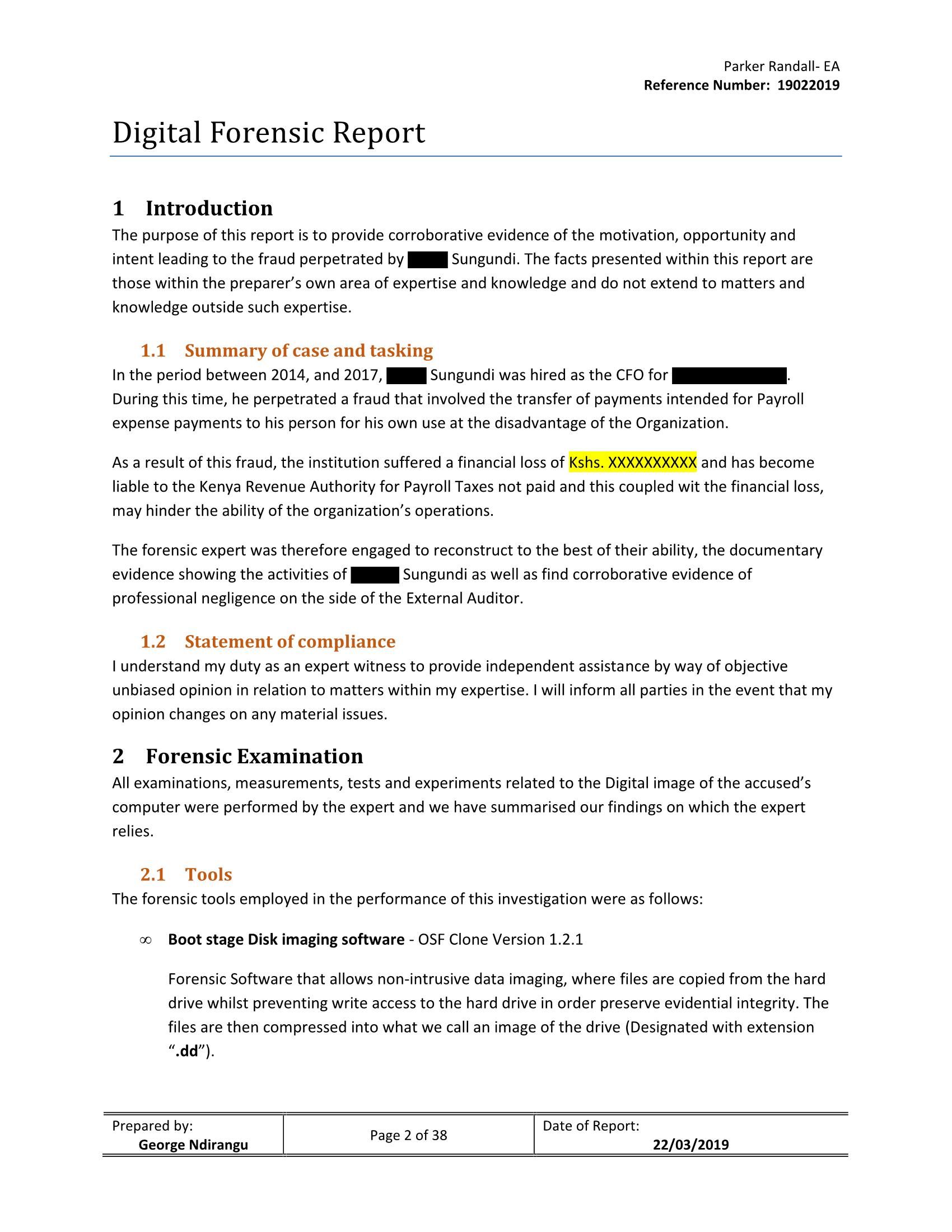 Digital Forensic Report Sample With File HTML Redacted