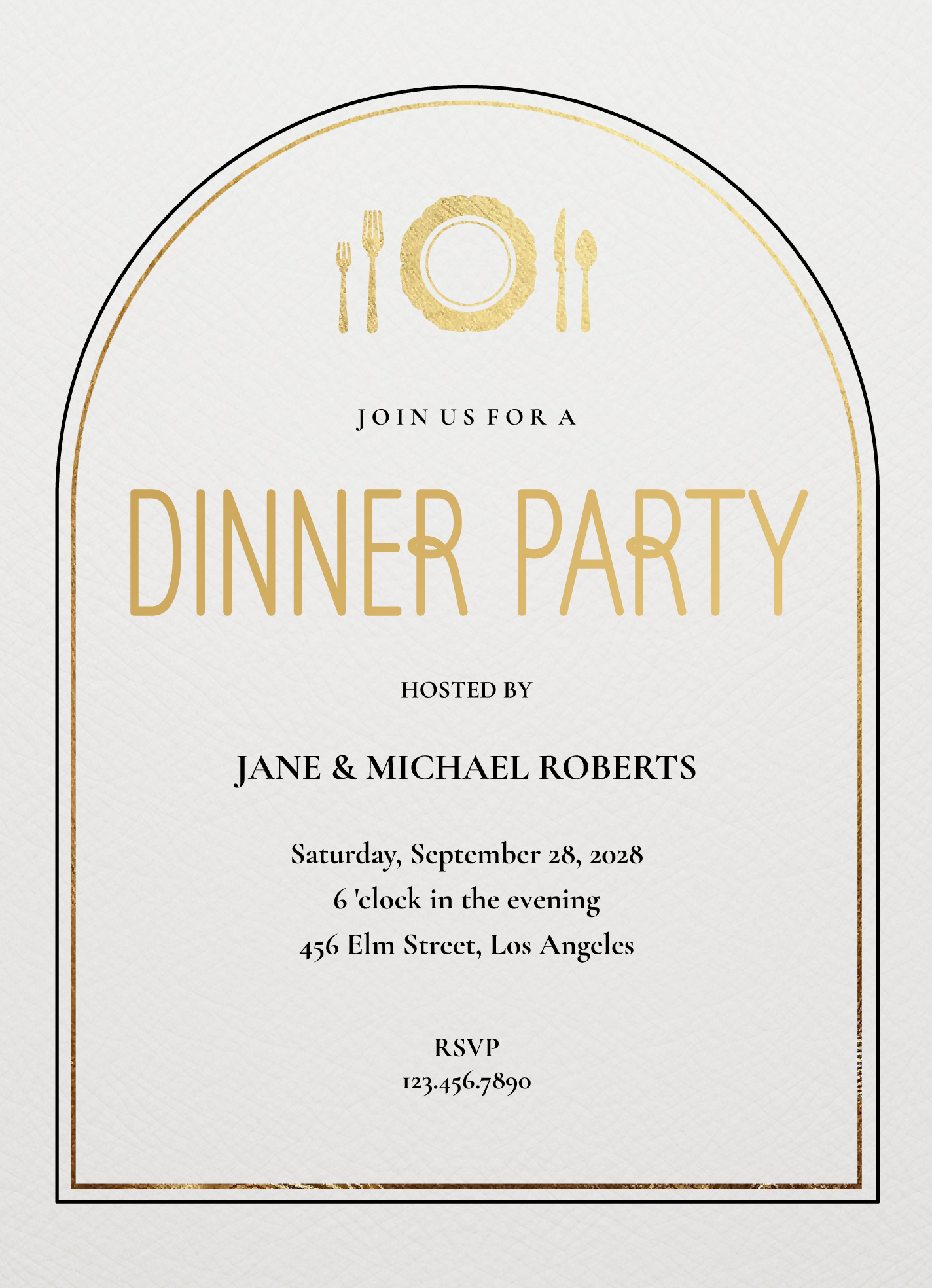 Dinner Invitation Free Google Docs Template