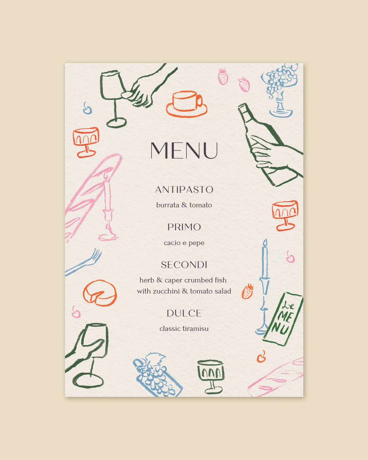 Dinner Party Menu Template
